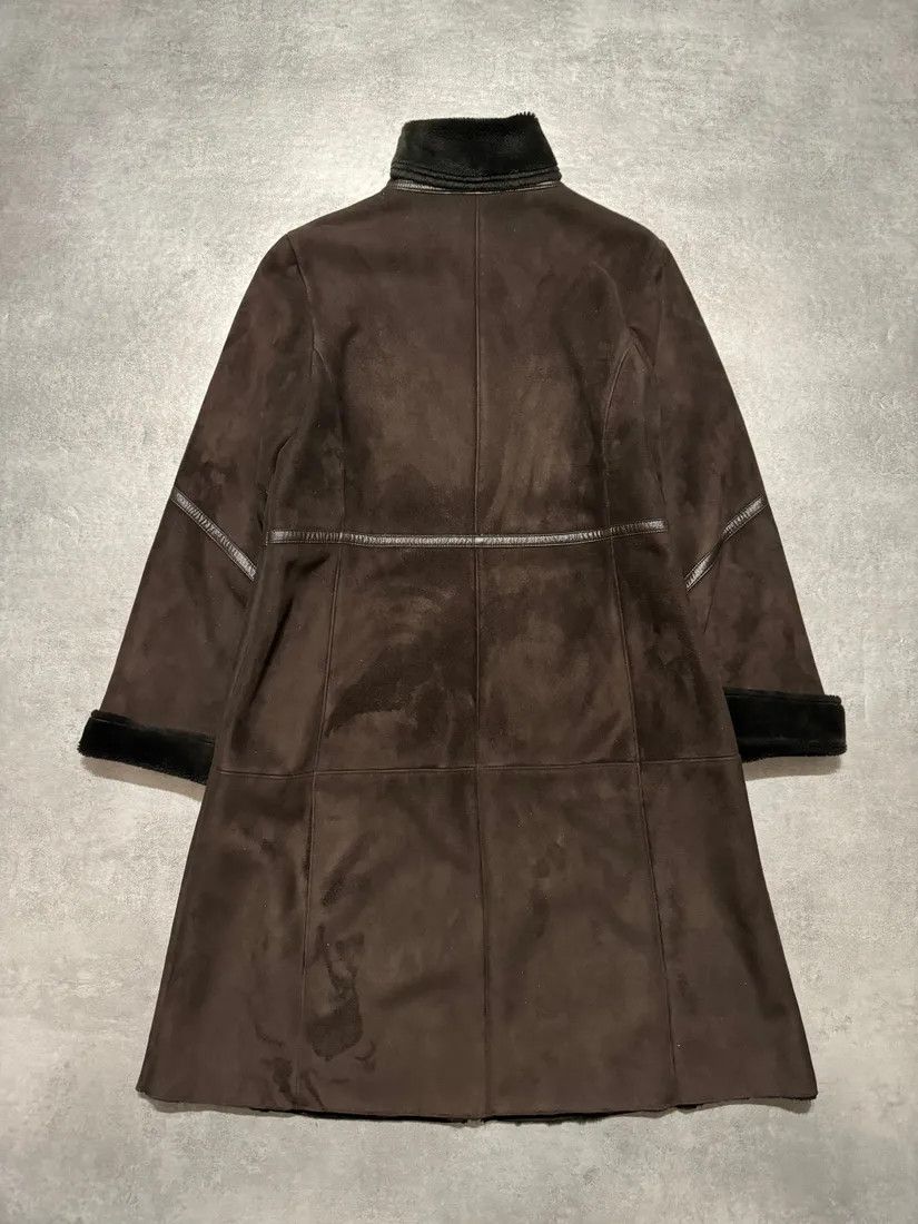 Balmain × Vintage Balmain Brown Trench Suede Leather Fur Coat Size S / US 4 / IT 40 - 5 Thumbnail