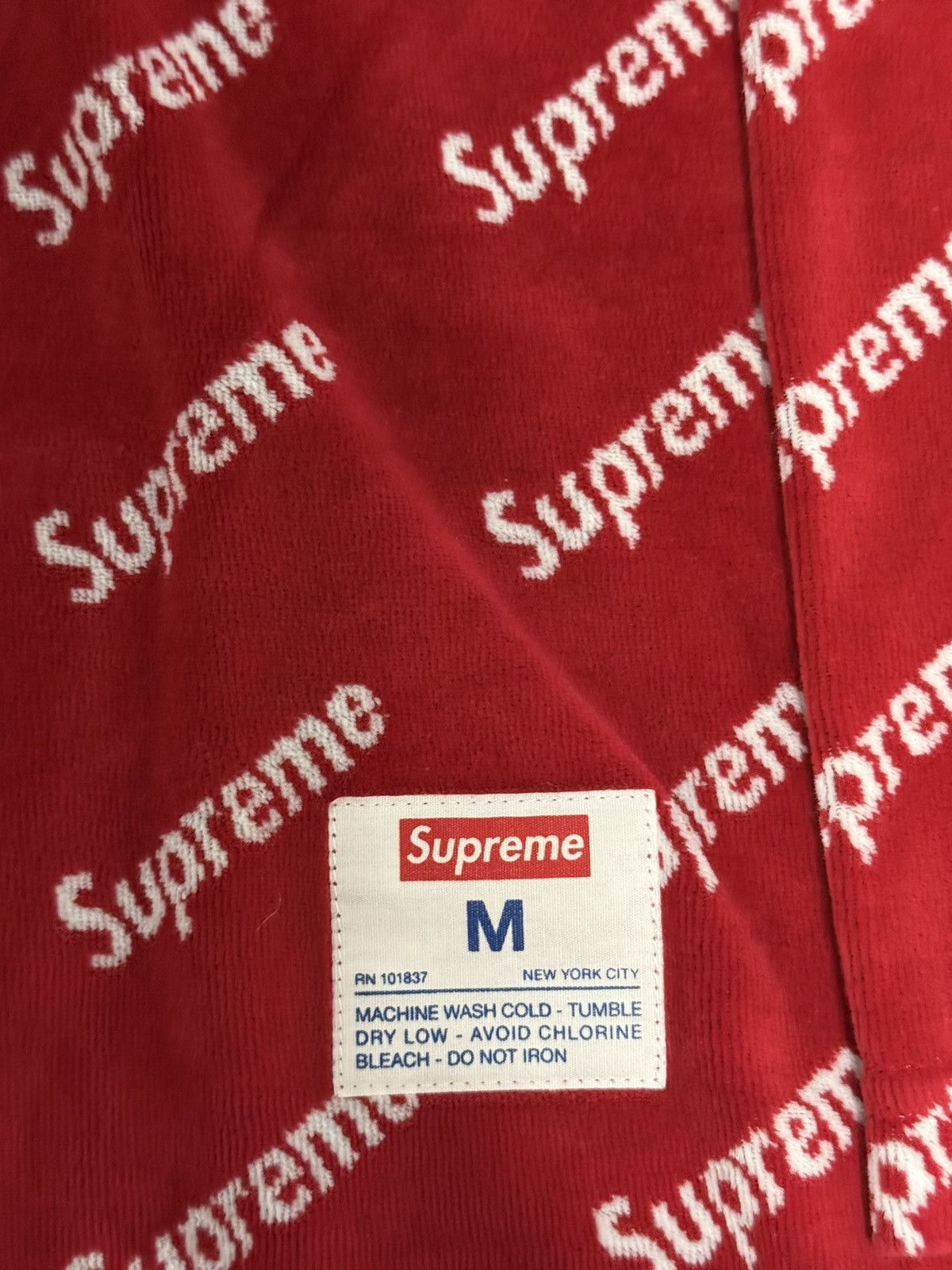 Supreme Supreme fw17 velour diagonal logo Ls top longsleeve tee Size US M / EU 48-50 / 2 - 3 Thumbnail