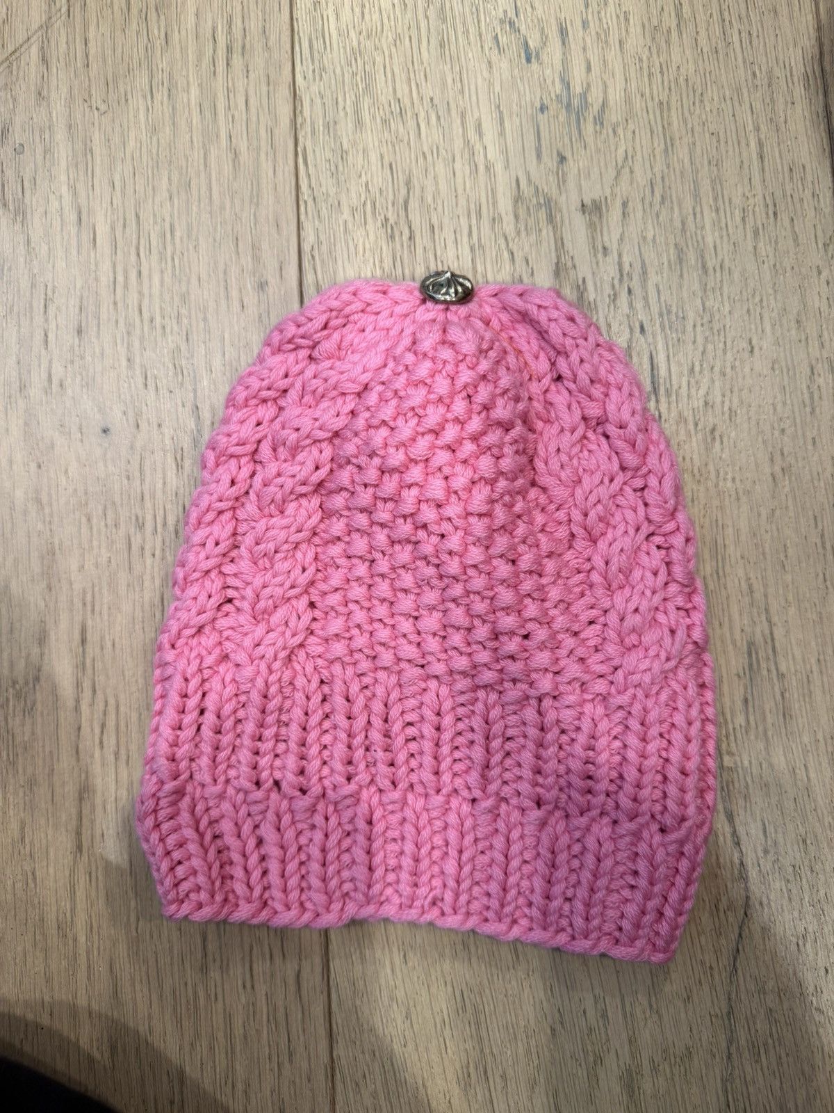 Chrome Hearts Chrome hearts pink beanie with white patch Size ONE SIZE - 2 Thumbnail