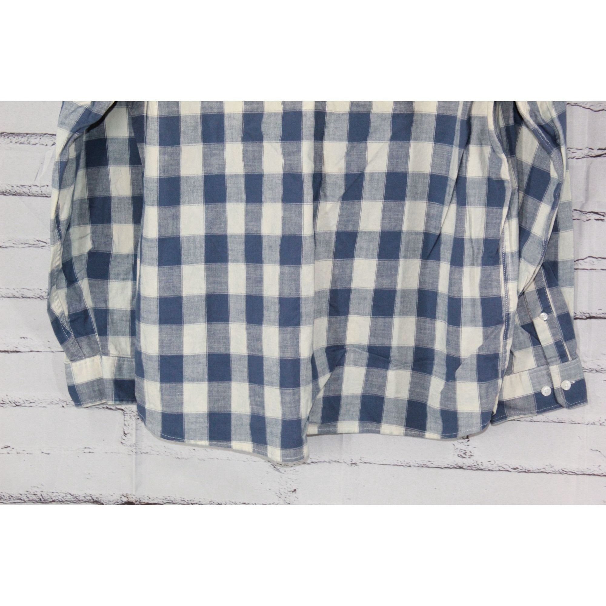 L.L. Bean LL Bean Men's Comfort Stretch Chambray Shirt Blue Plaid Size US L / EU 52-54 / 3 - 6 Thumbnail