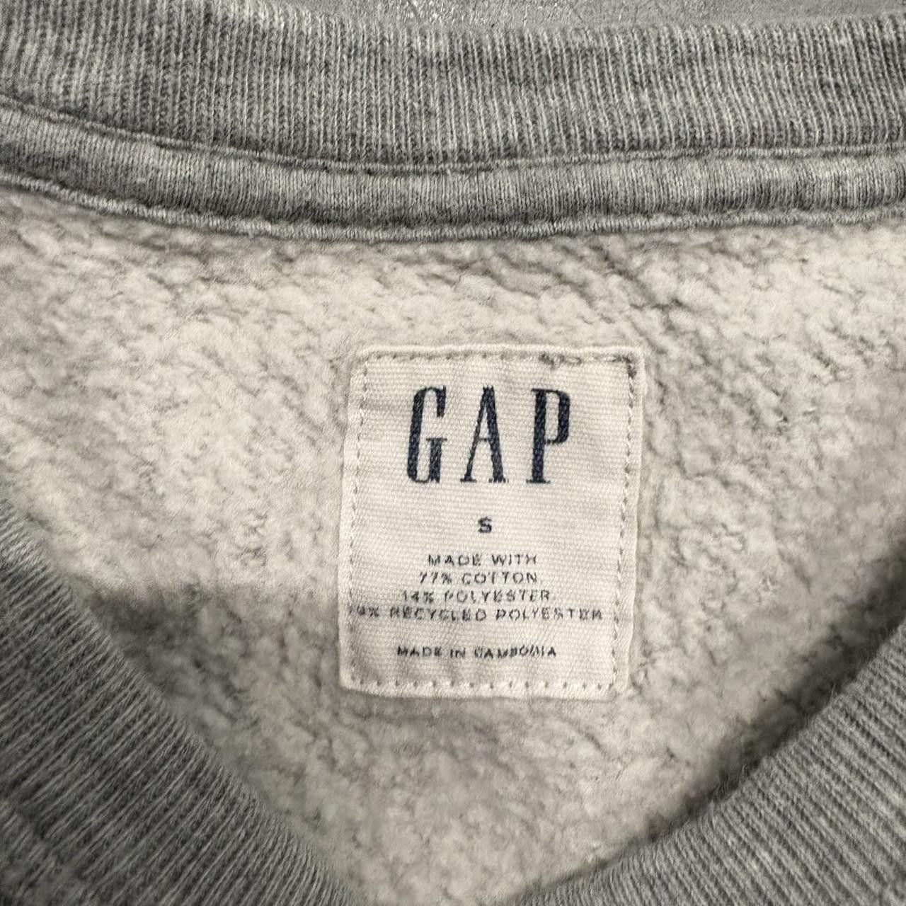 Gap × Vintage Crazy Vintage Y2K/2000s Gap Grey Streetwear SweatShirt! Size US S / EU 44-46 / 1 - 4 Thumbnail