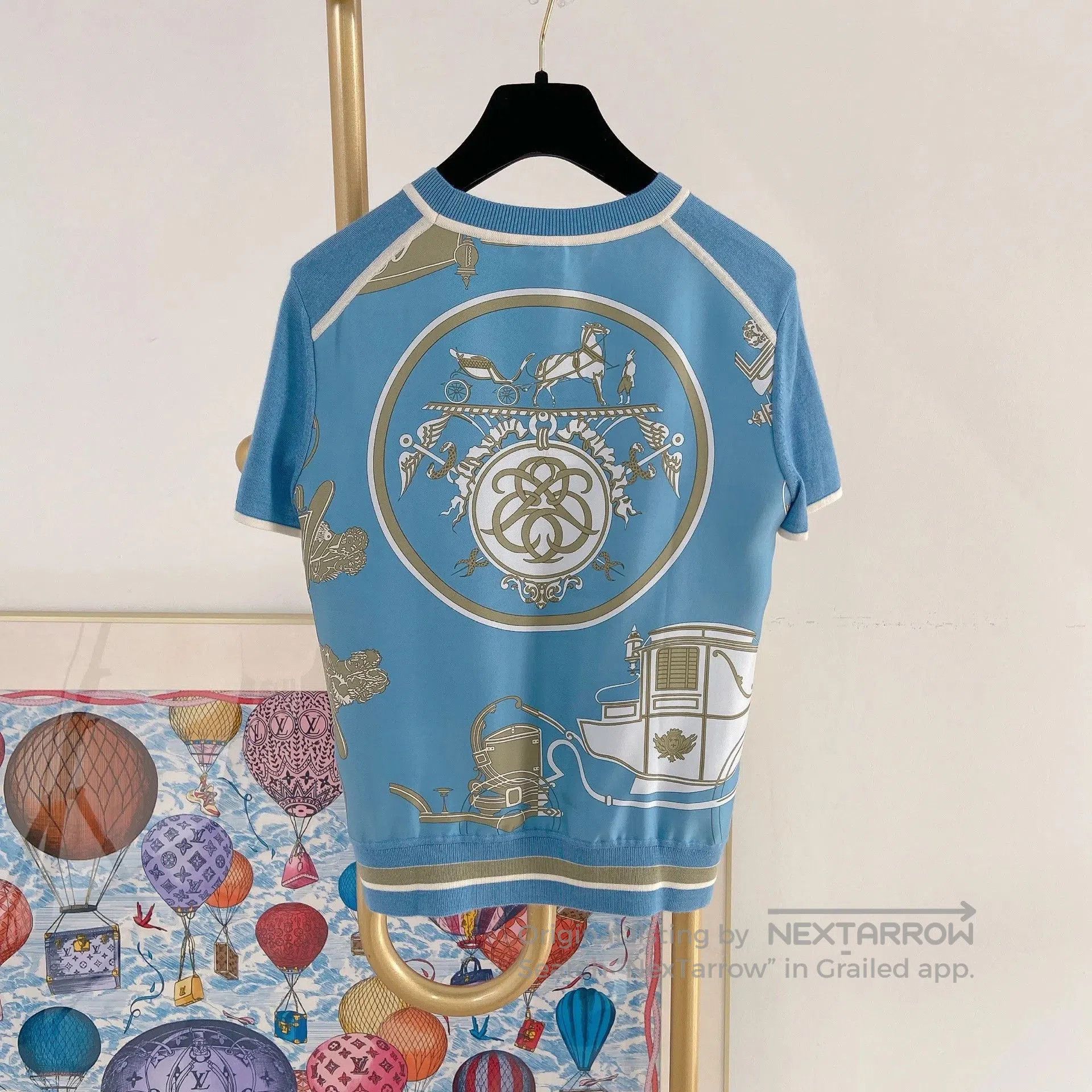 Hermes Hermes Silk Knit Panel T-shirt Size 36. Size XS / US 0-2 / IT 36-38 - 3 Thumbnail