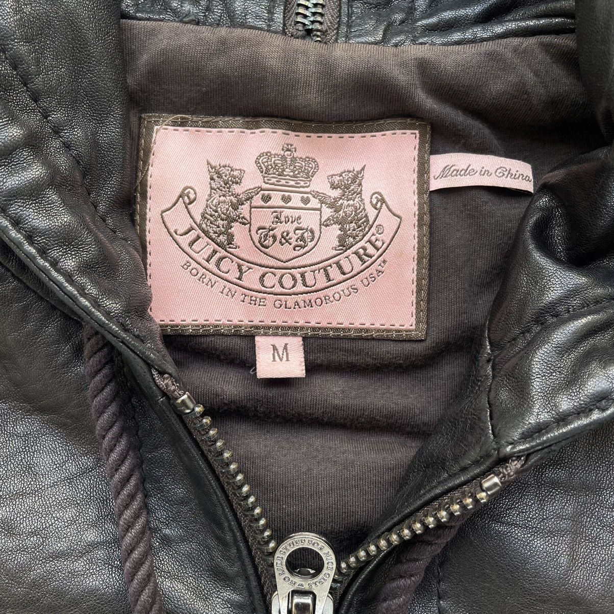 Designer × Juicy Couture × Vintage Vintage Juicy Couture Leather Biker Jacket Size Medium Size M / US 6-8 / IT 42-44 - 3 Thumbnail
