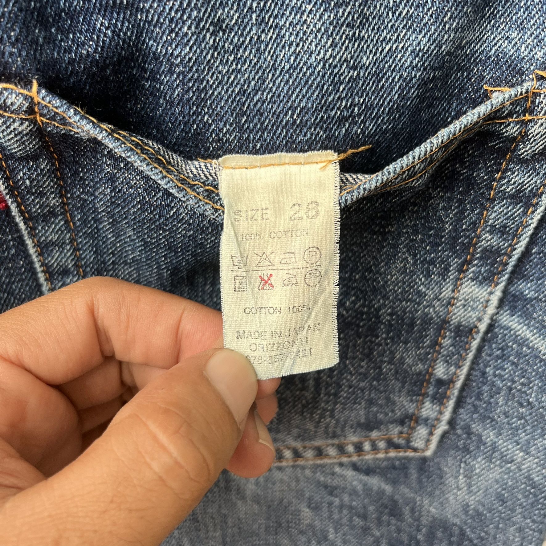 Denime Size 28x32.5 Vintage 80s Denime Big E Japan Denim Jean S1498 Size US 28 / EU 44 - 16 Thumbnail