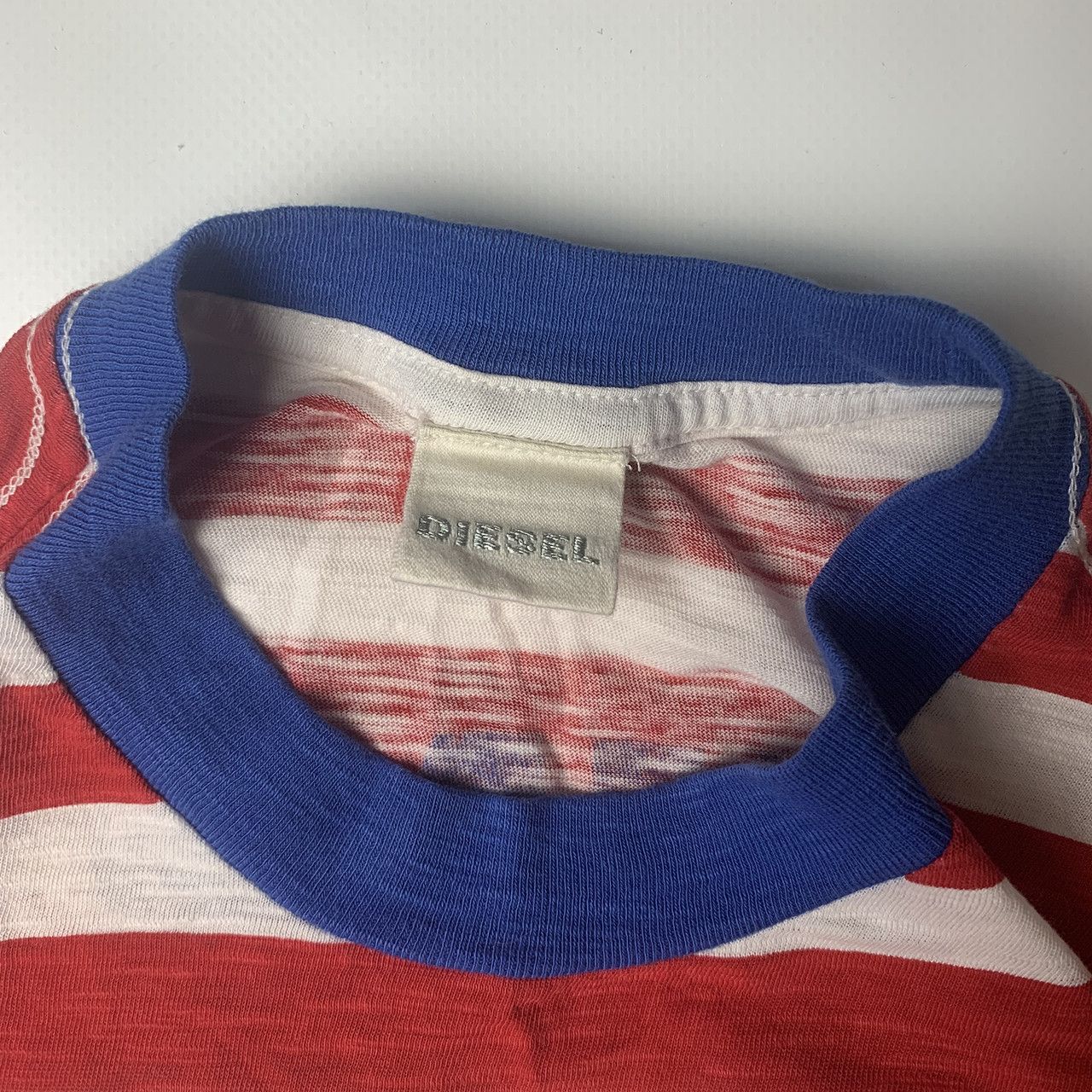 Diesel Diesel Striped Y2K Punk Spellout Big Logo Tee Size US L / EU 52-54 / 3 - 6 Thumbnail