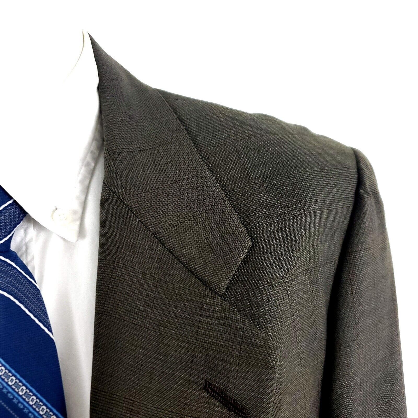 Hickey Freeman Hickey Freeman Wool Boardroom 2 Button Blazer 40R Green Glen Size 40R - 2 Thumbnail