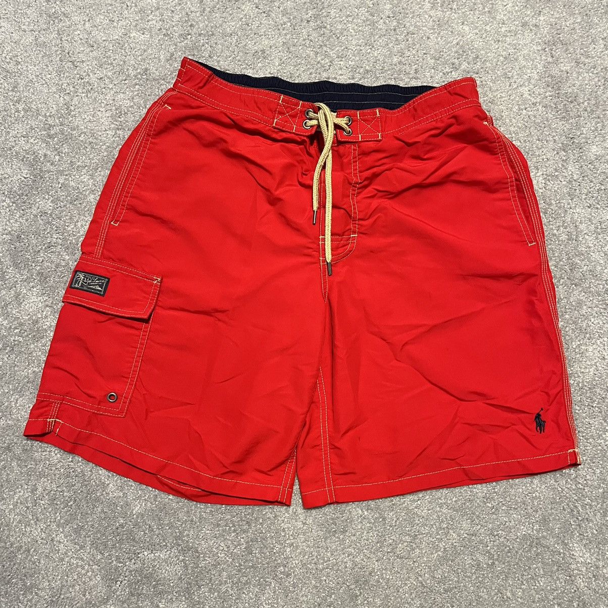 Polo Ralph Lauren Vintage Polo Ralph Lauren Basic Logo Swim Trunks Shorts M Size US 32 / EU 48 - 1 Thumbnail