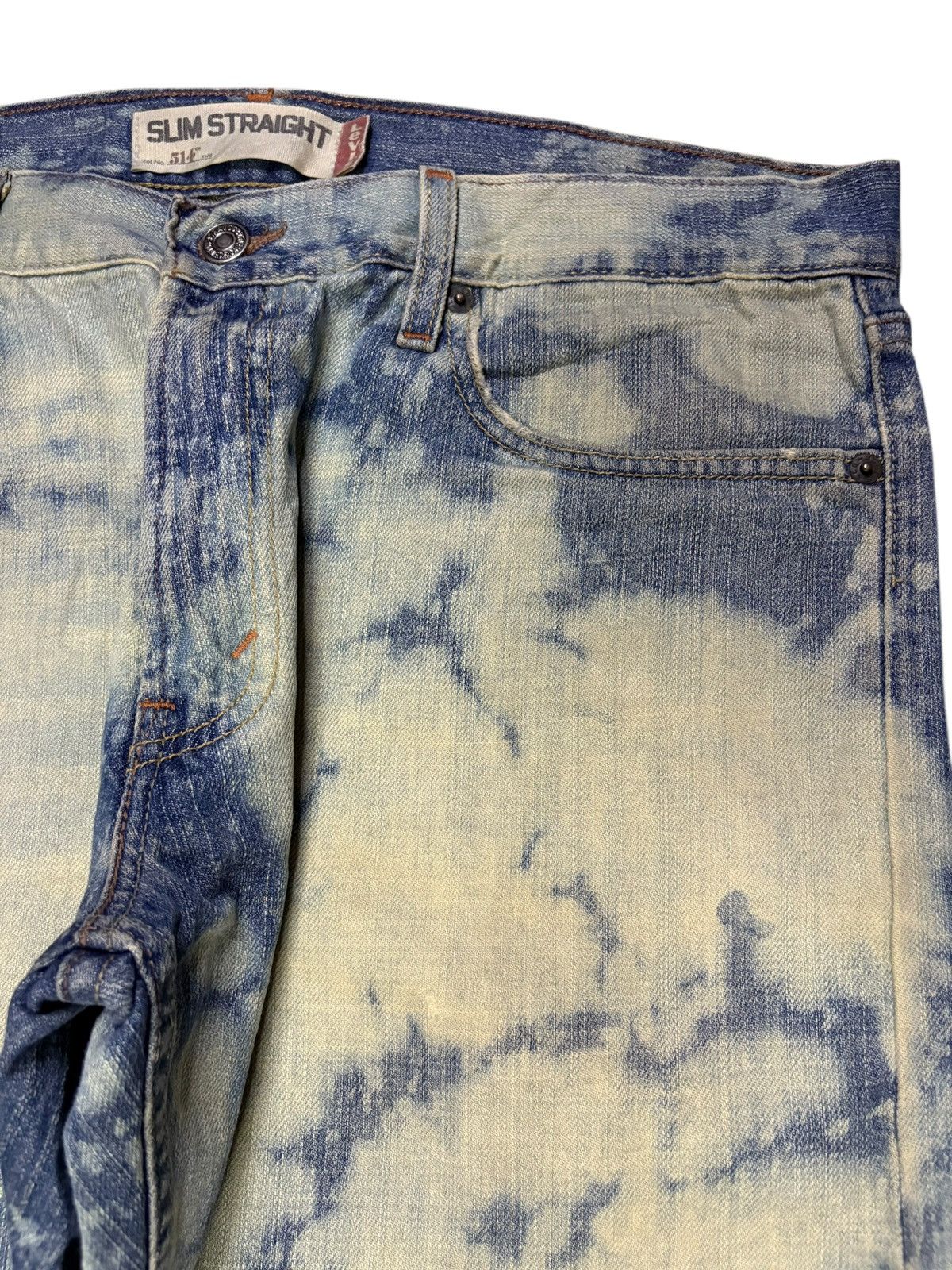 Levi's Vintage 90s Levis 514 Bleached Distressed Loose Jean Shorts Size US 35 - 6 Thumbnail