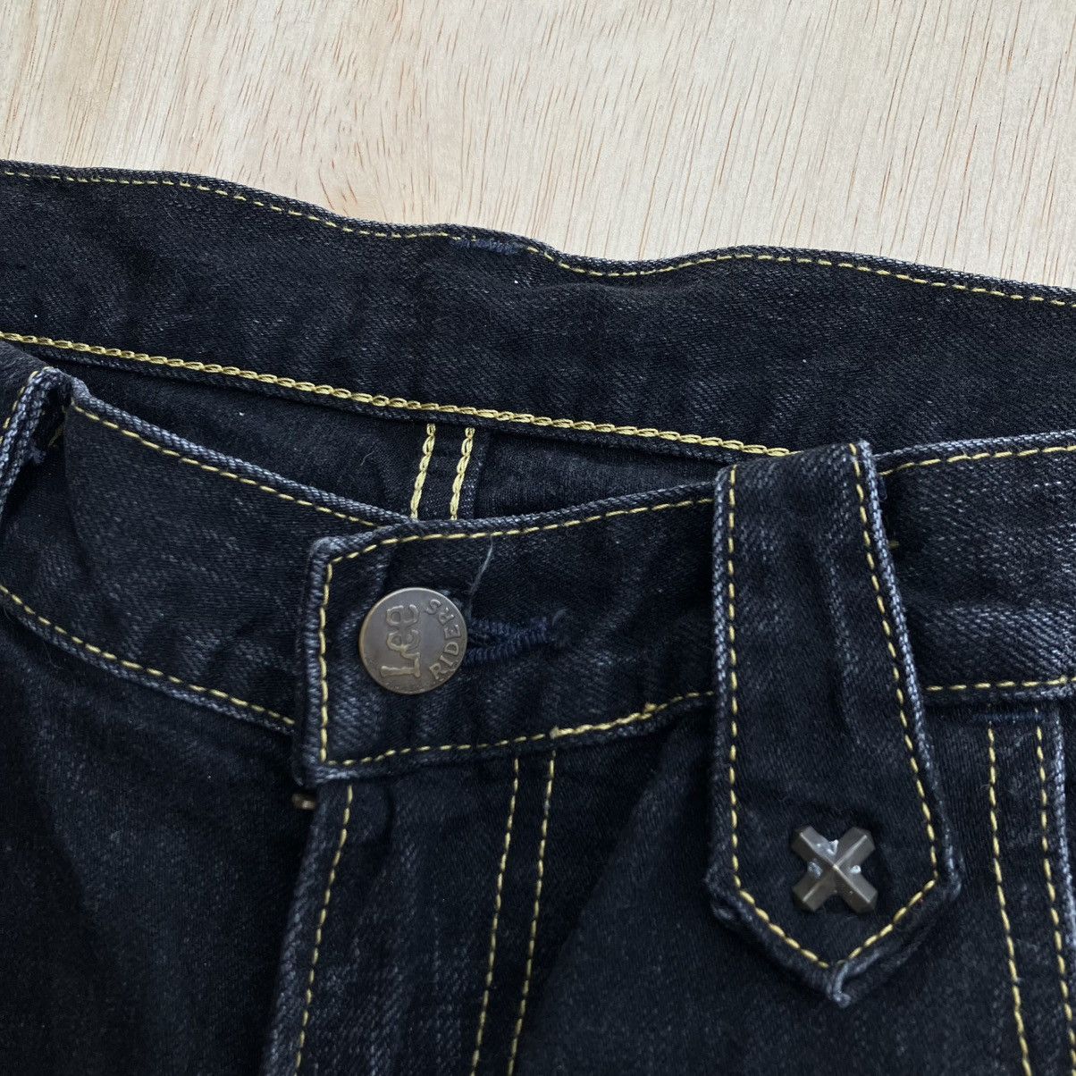 Lee LEE COWBOY FLARE DENIM BLACK WASHED VINTAGE STYLE Size US 33 - 3 Thumbnail