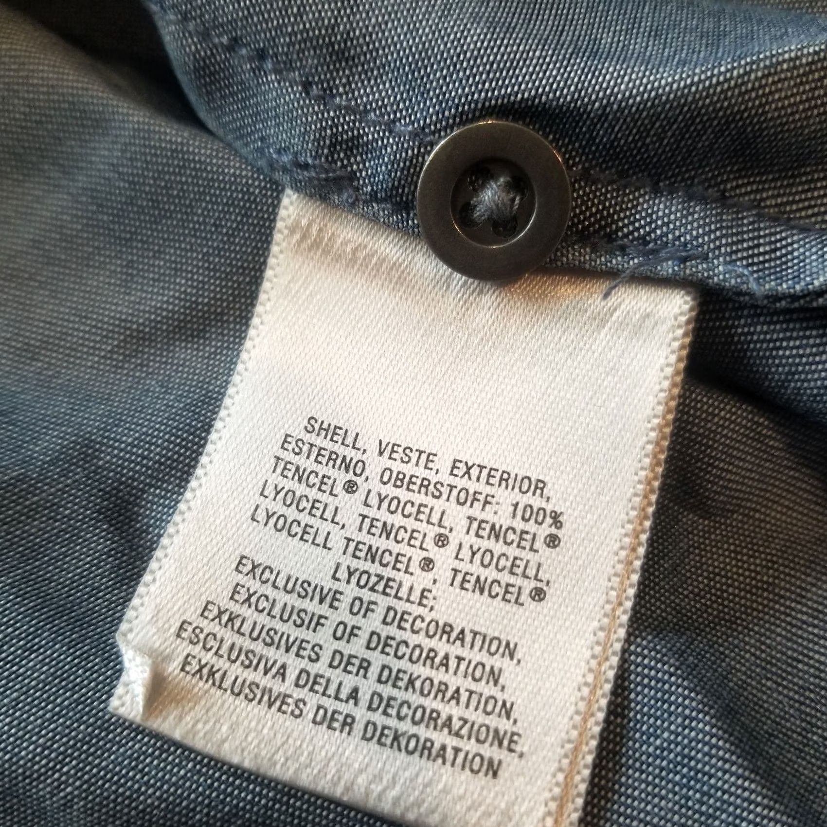 Anthropologie Holding Horses Anthropologie Womens Large Blue Stitched Chambray Wrap Shirt Vest Size L / US 10 / IT 46 - 4 Thumbnail