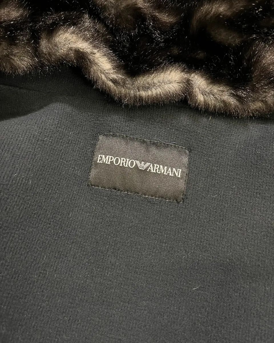 Emporio Armani AW2009 Emporio Armani Fur Collar Black Long Coat Size S / US 4 / IT 40 - 10 Thumbnail