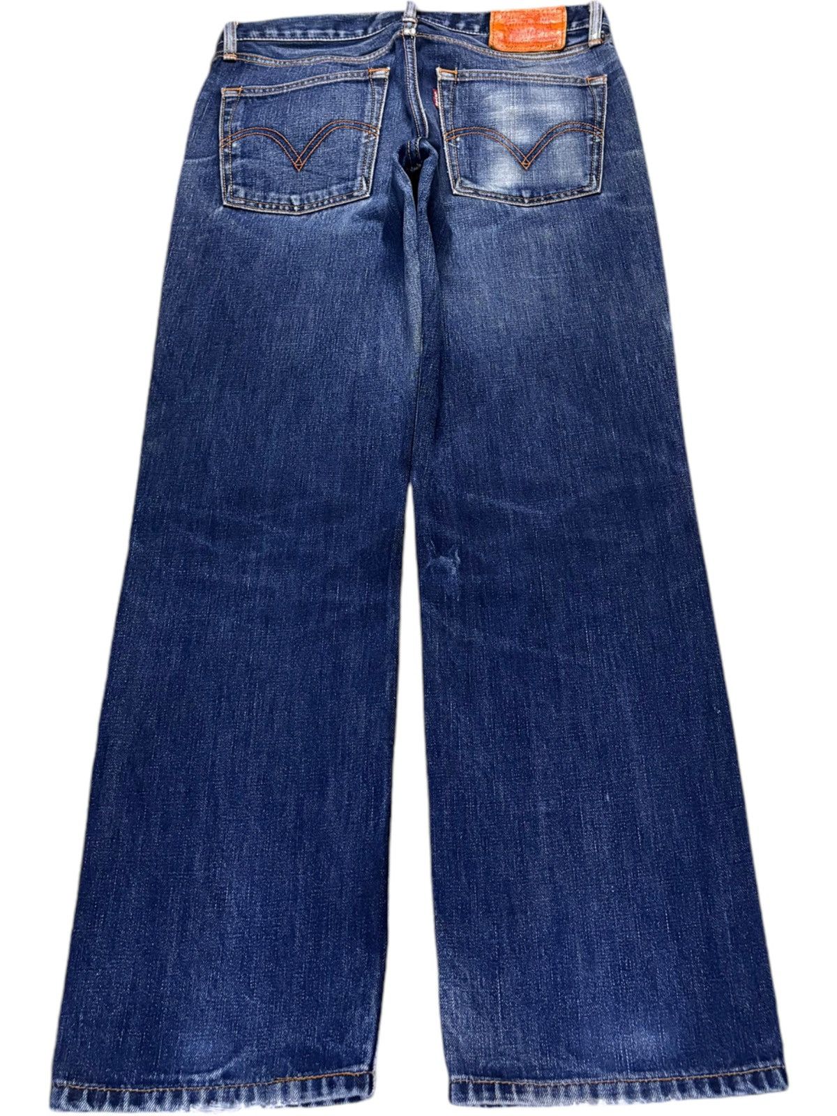 Levi's Vintage 90s Levis 502 Blue Wash Distressed Loose Jeans Size US 32 / EU 48 - 2 Thumbnail