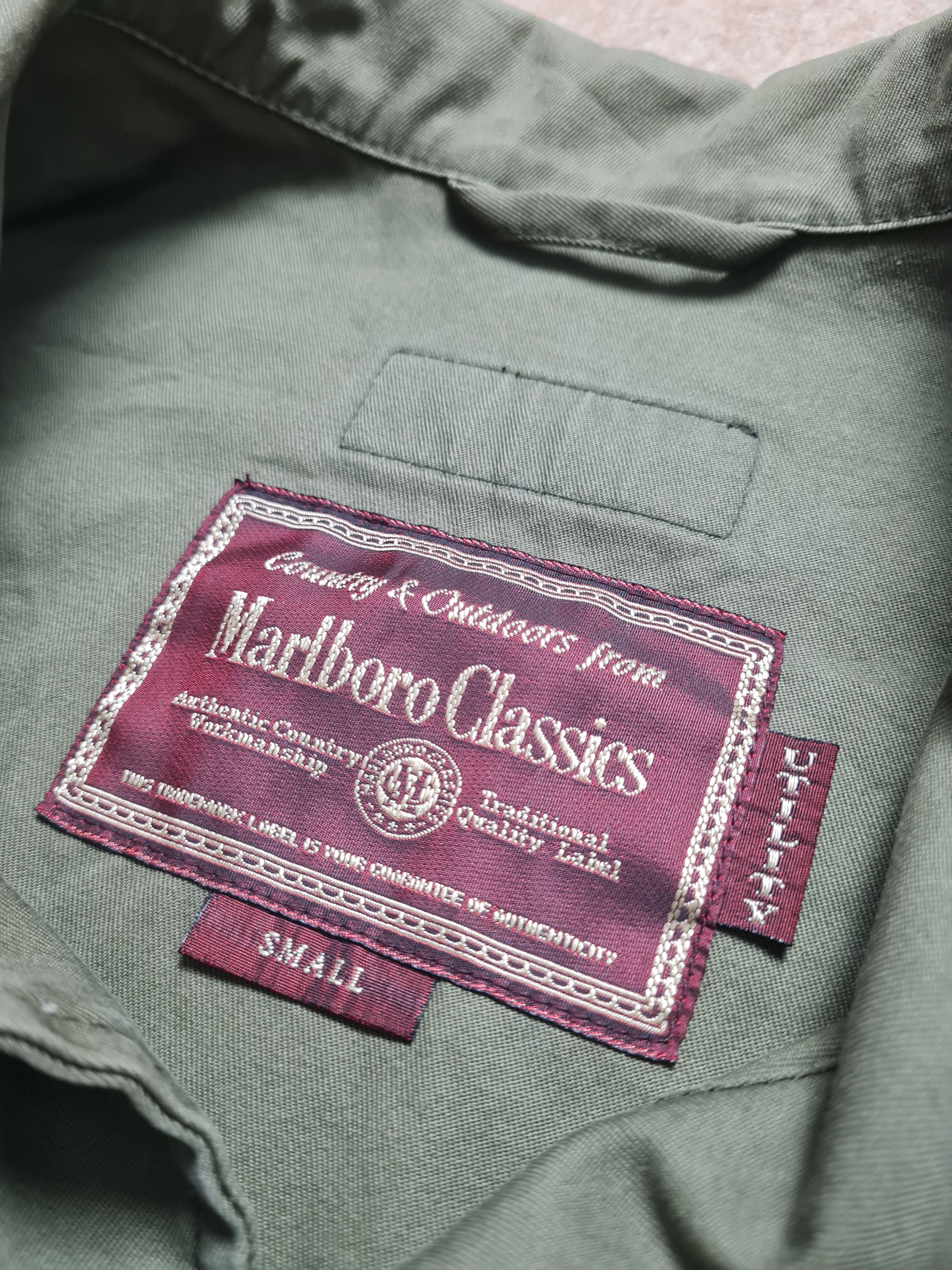 Marlboro Vintage rare military jacket Denim 90s Marlboro ARMY USA Size US S / EU 44-46 / 1 - 22 Thumbnail