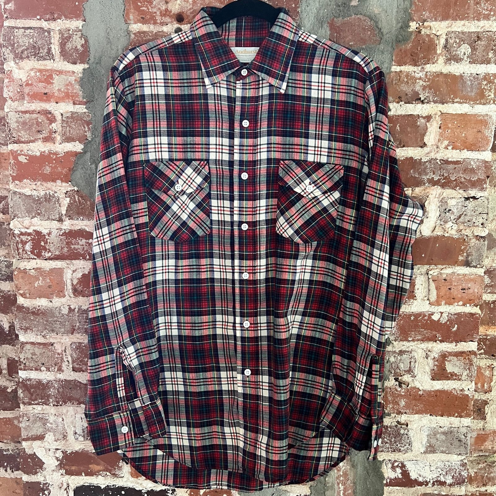 Vintage VTG Andhurst Men's Flannel LS Shirt M 21x29 Size US M / EU 48-50 / 2 - 2 Thumbnail