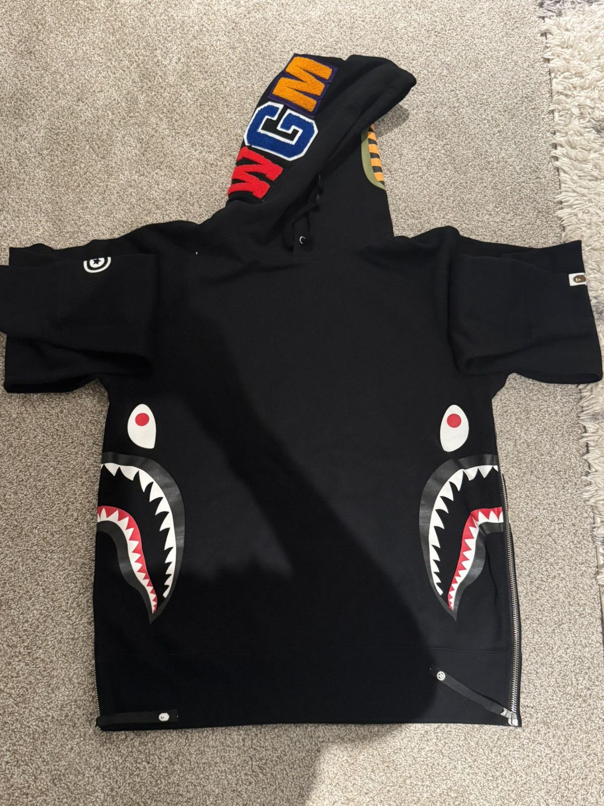 Bape Bape Side Zip Shark Hoodie Size US M / EU 48-50 / 2 - 1 Thumbnail