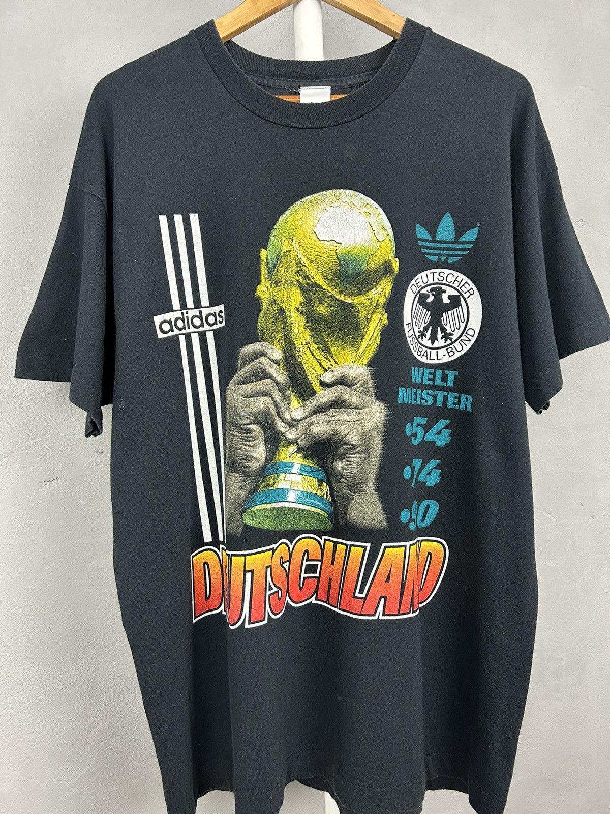 Adidas Vintage 90's Adidas Germany Deutschland World Cup Shirt Size US L / EU 52-54 / 3 - 3 Thumbnail