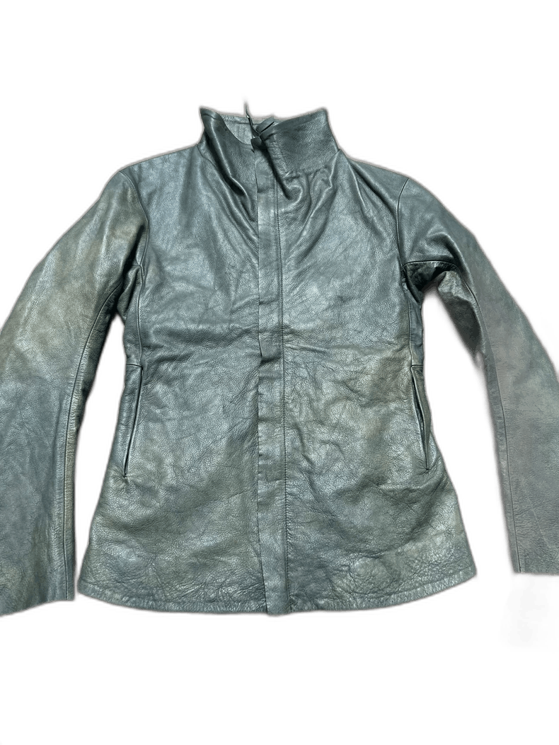 Kiko Kostadinov Dark Vintage Leather Coat from Kazuaki Kumagai Size US M / EU 48-50 / 2 - 1 Thumbnail