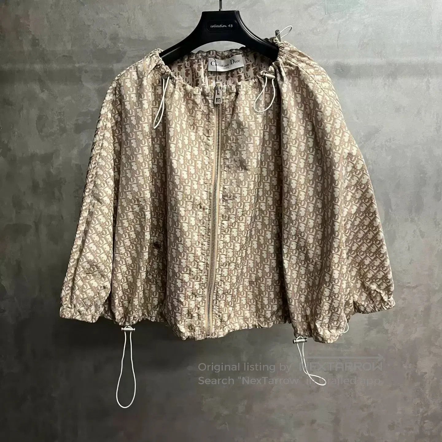 Dior Dior Beige Logo Print Zip Jacket. Size M / US 6-8 / IT 42-44 - 1 Thumbnail