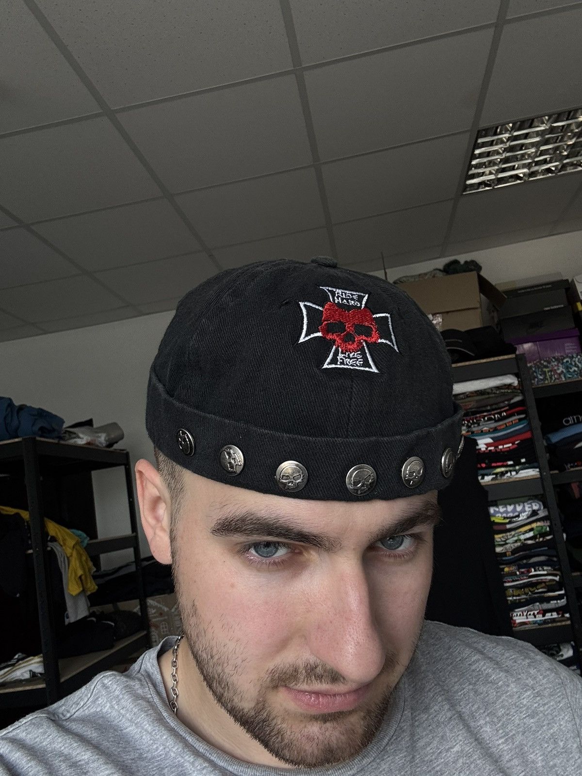 Vintage Avantgarde vintage RIDE HARD beanie hat Size ONE SIZE - 3 Thumbnail