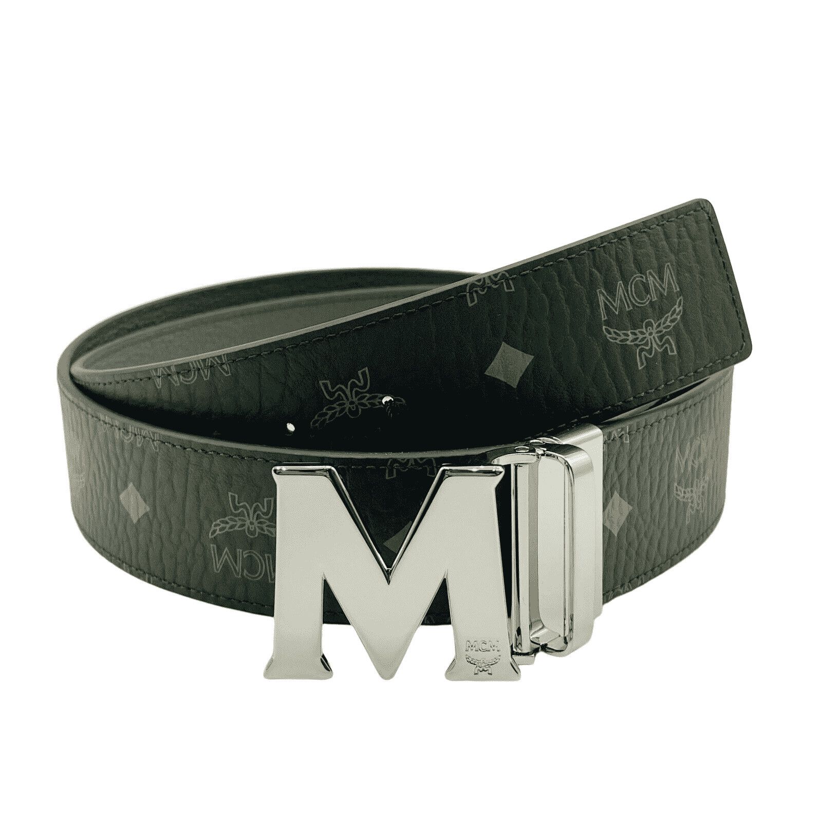 MCM Women's Sea Turtle Green Visetos Canvas M Buckle Reversible Size ONE SIZE - 1 Thumbnail