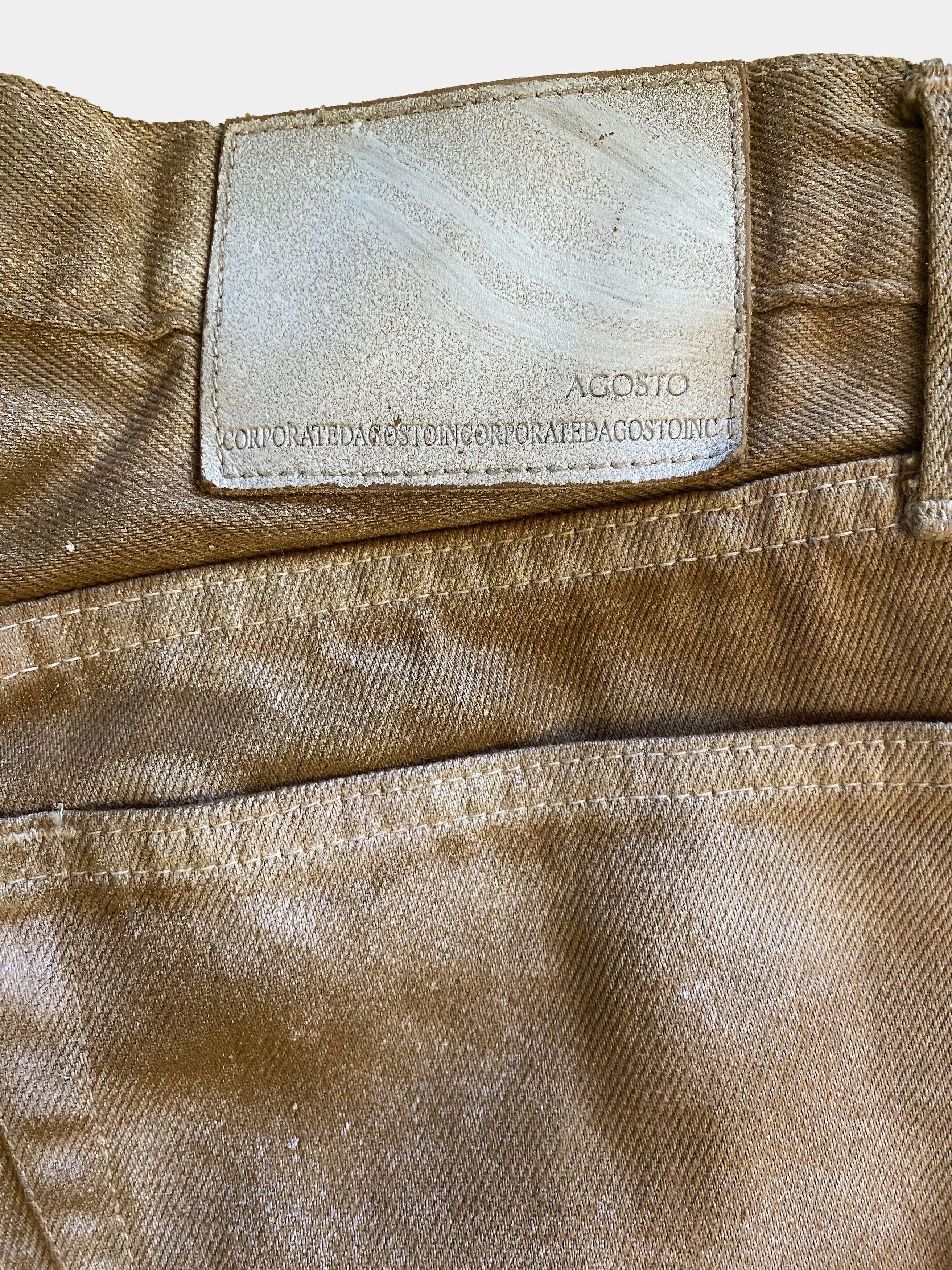 Japanese Brand AGOSTO Golden-Beige Denim Size US 28 / EU 44 - 4 Thumbnail