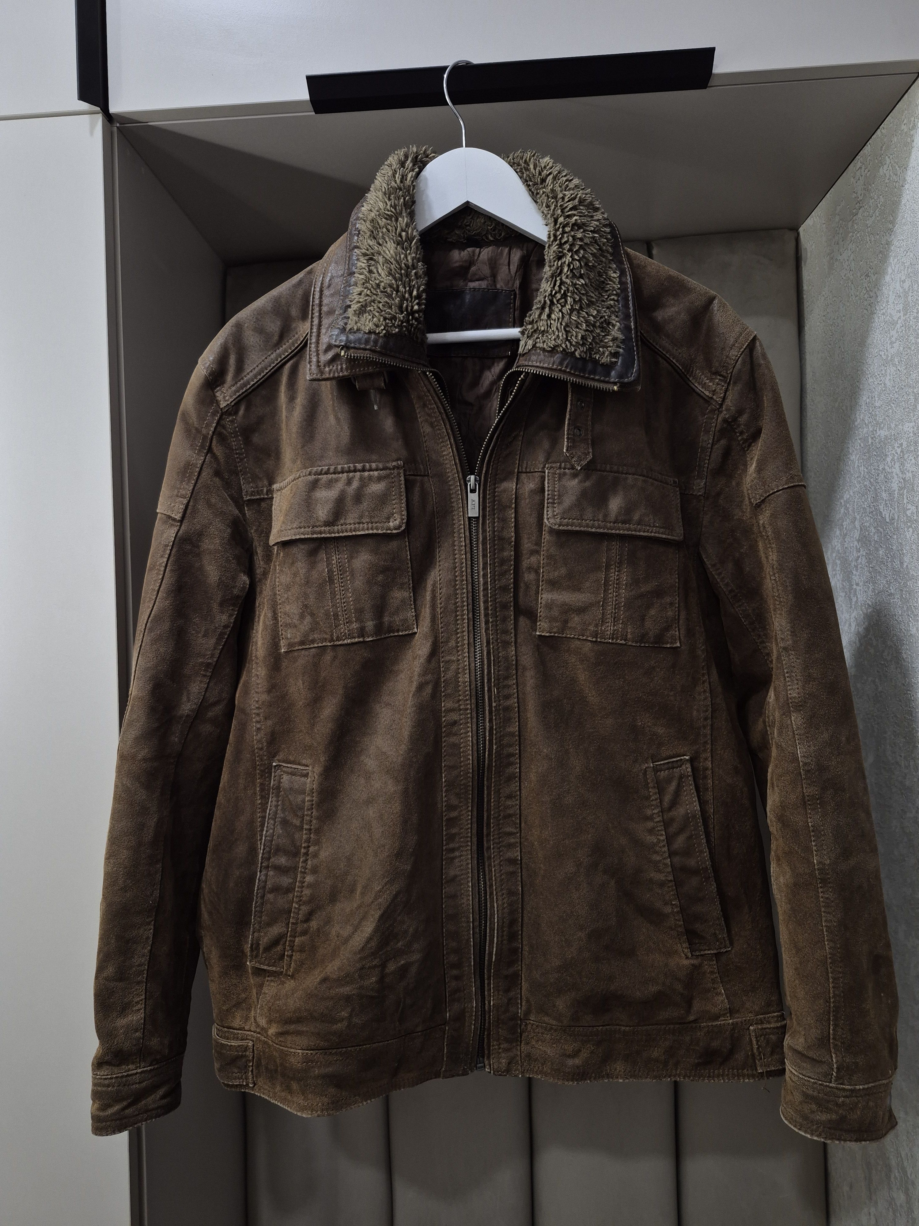 Genuine Leather Aviator pilot style leather jacket Size US L / EU 52-54 / 3 - 1 Thumbnail