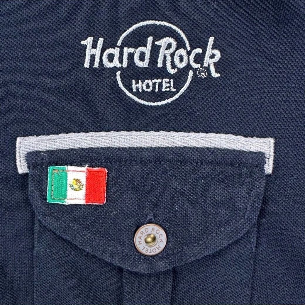 Hard Rock Cafe Hard Rock Hotel Polo Shirt Mens XL Navy Blue Rugby Graphic Pocket Short Sleeve Size US XL / EU 56 / 4 - 4 Thumbnail