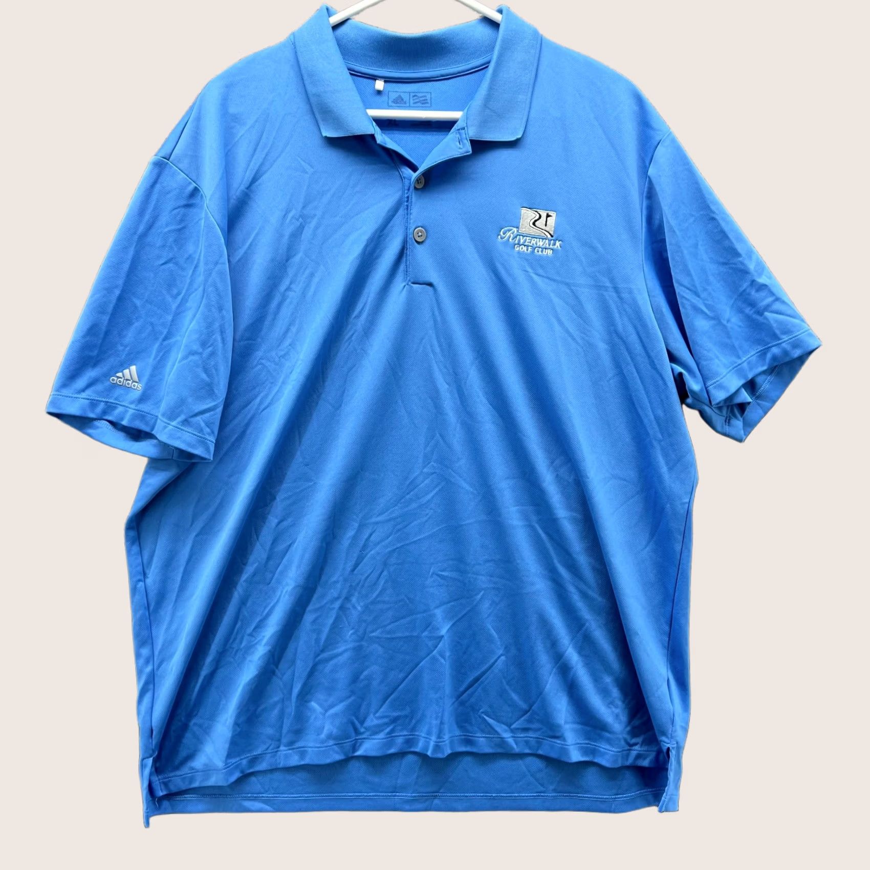 Adidas Adidas Polo Shirt Mens XL Blue Riverwalk Golf Club Logo Golfer Athletic Shirt Size US XL / EU 56 / 4 - 1 Thumbnail
