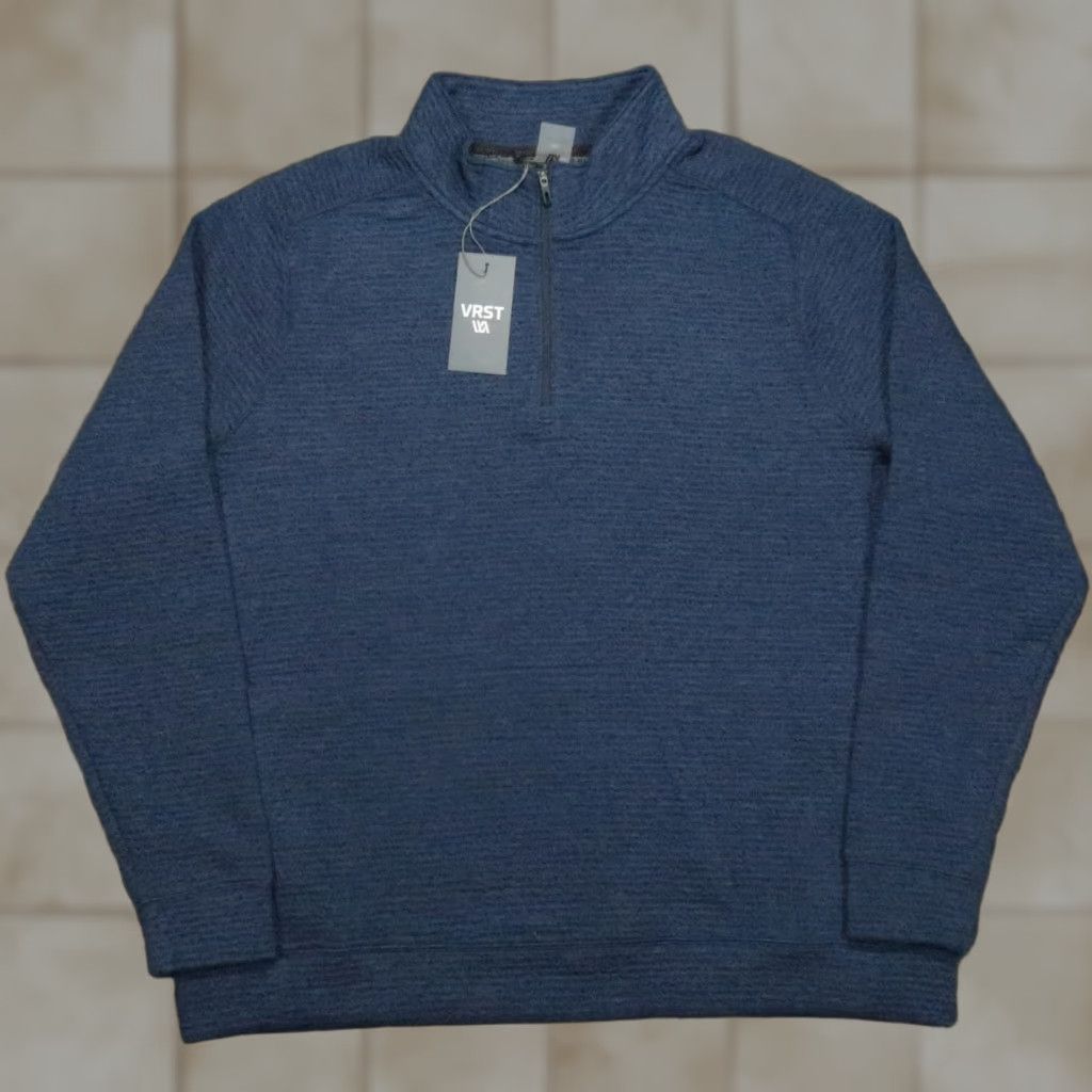 Vintage VRST Pullover Mens XXL Navy Blue Recharge Performance Quarter Zip NWT Size US XXL / EU 58 / 5 - 1 Thumbnail