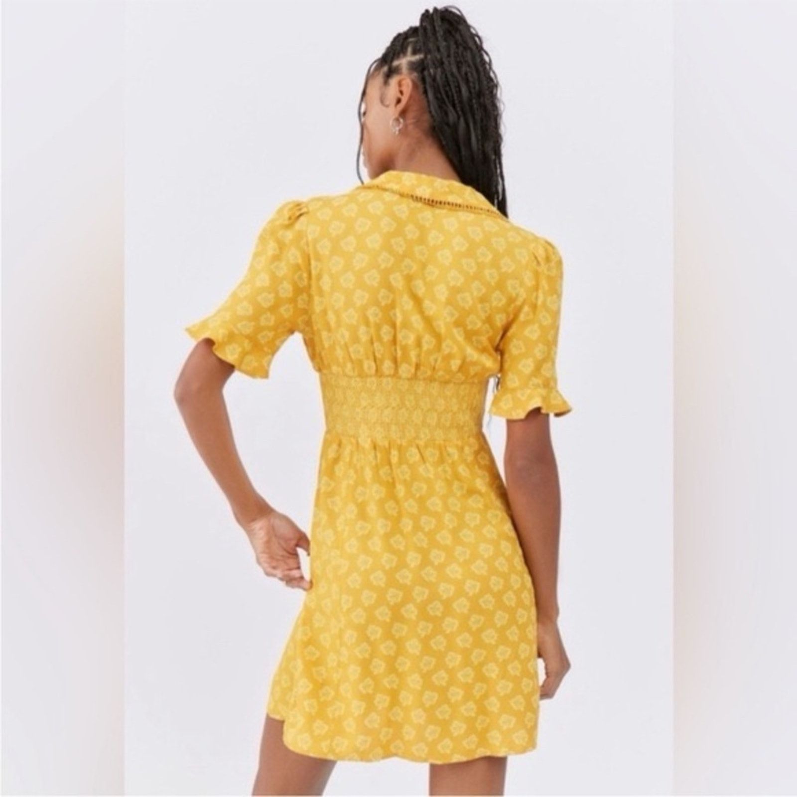 Urban Outfitters Urban Outfitters Graziana Floral Mini Dress Womens Large Size L / US 10 / IT 46 - 2 Thumbnail