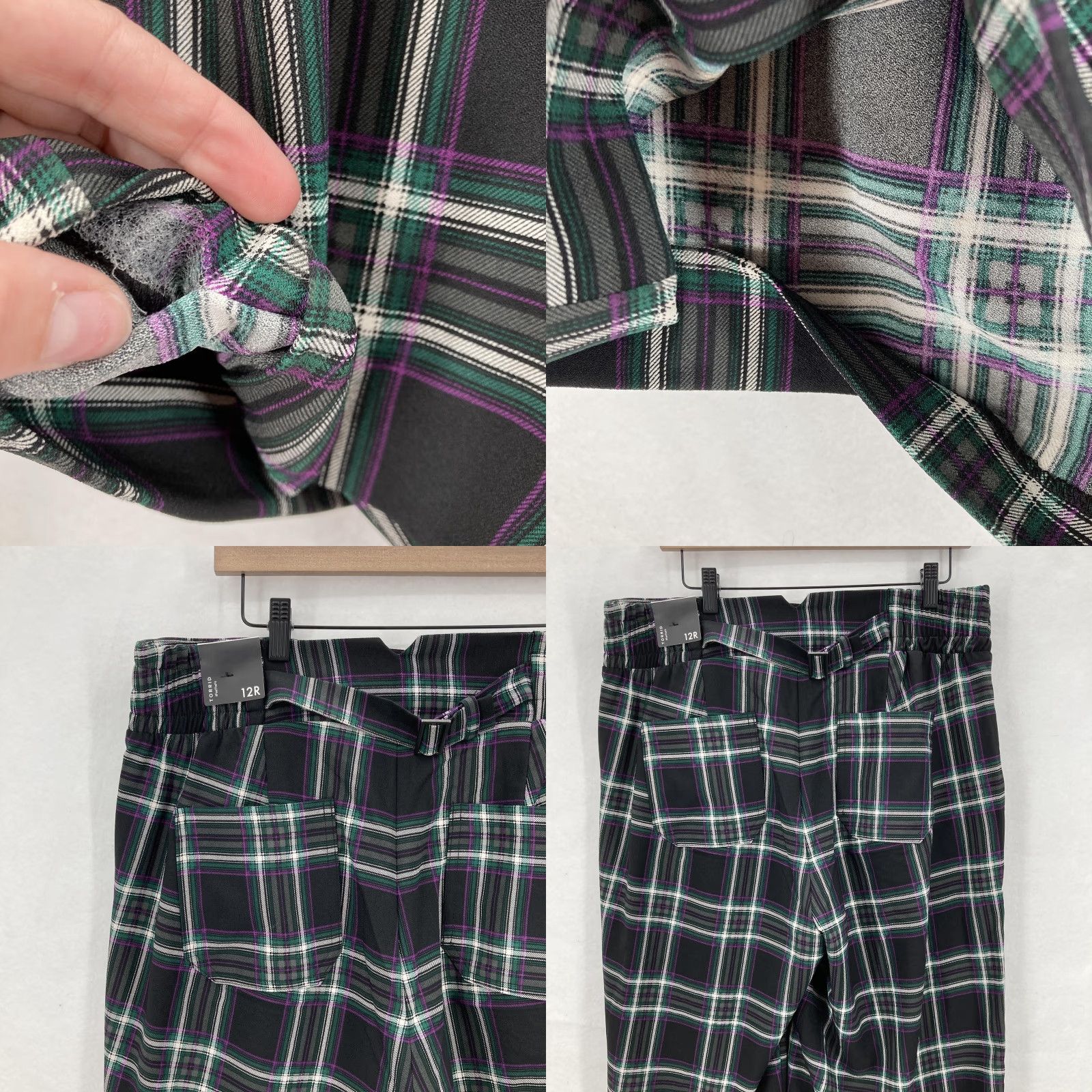 Torrid Torrid Pants Womens 12 Regular Delilah Plaid Wide Leg Studio Crepe High Rise NWT Size 34" / US 12 / IT 48 - 9 Thumbnail