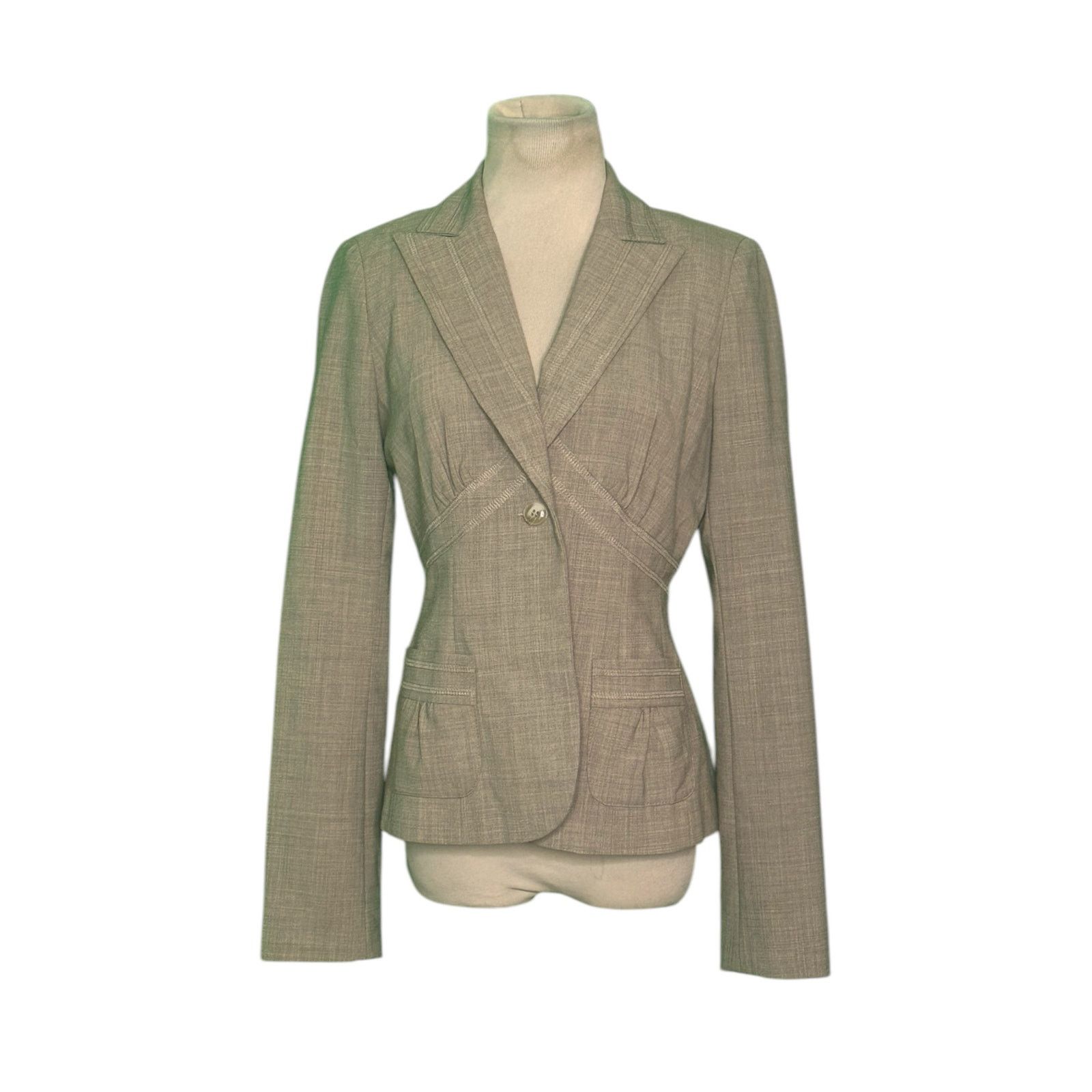 Laundry by Shelli Segal Laundry by Shelly Segal beige one button blazer size 6 Size M / US 6-8 / IT 42-44 - 12 Thumbnail