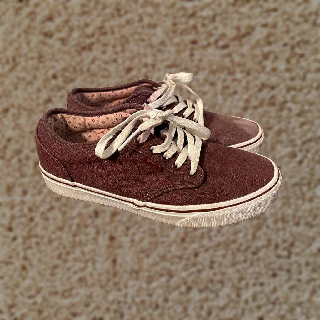 Vans VANS Red Padded Tongue Low Top Lace Up Canvas Shoes Women's 8.5 TB4R Pastel Size XS / US 0-2 / IT 36-38 - 1 Thumbnail