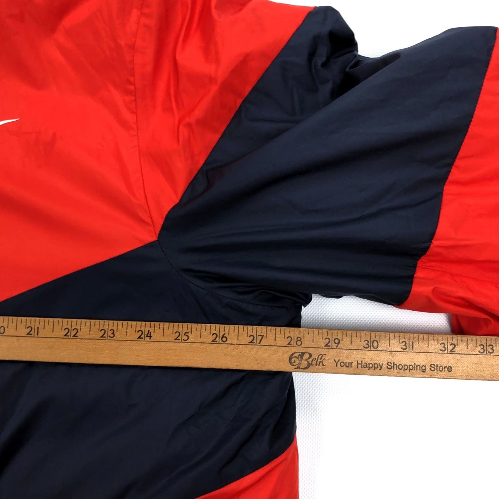 Nike Nike Puffer Jacket Men 2XL Synthetic Fill Windbreaker Orange Navy Solid Zip Jacket Regular Length Winter Sportswear Size US XXL / EU 58 / 5 - 6 Thumbnail