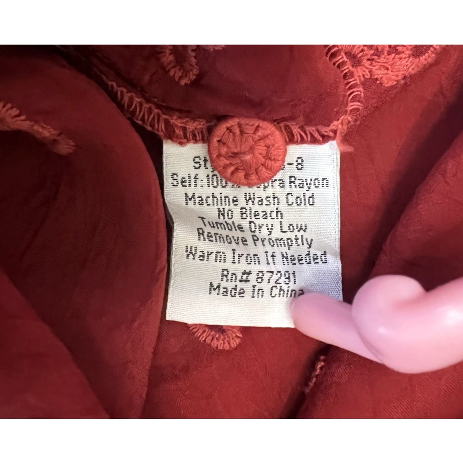 Johnny Was Johnny Was Blouse Womens S Red Floral Cotton Ruffle Sleeve Size S / US 4 / IT 40 - 6 Thumbnail