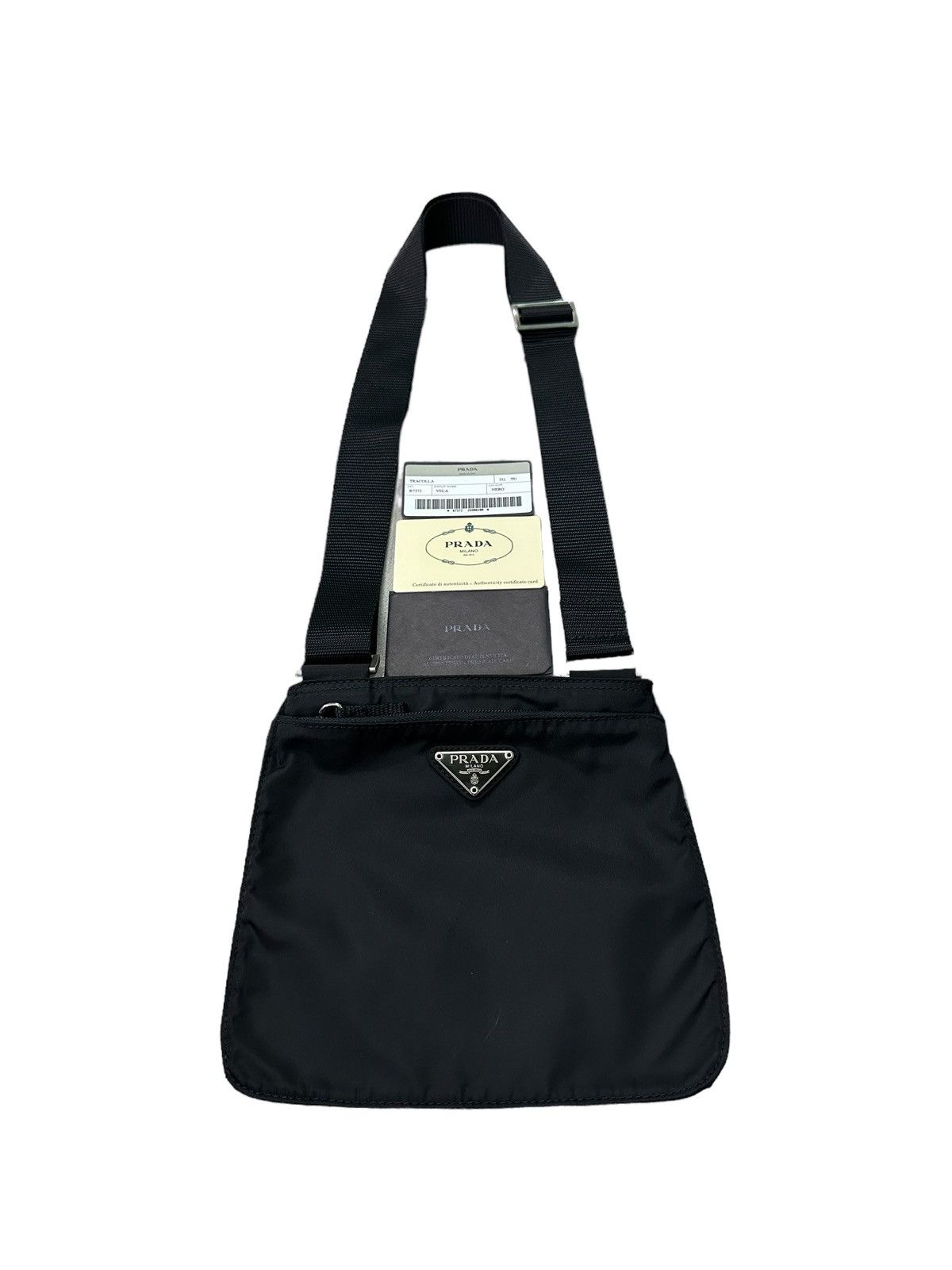 Authentic Vintage Prada B7372 Black Nylon Crossbody Bag, Men's