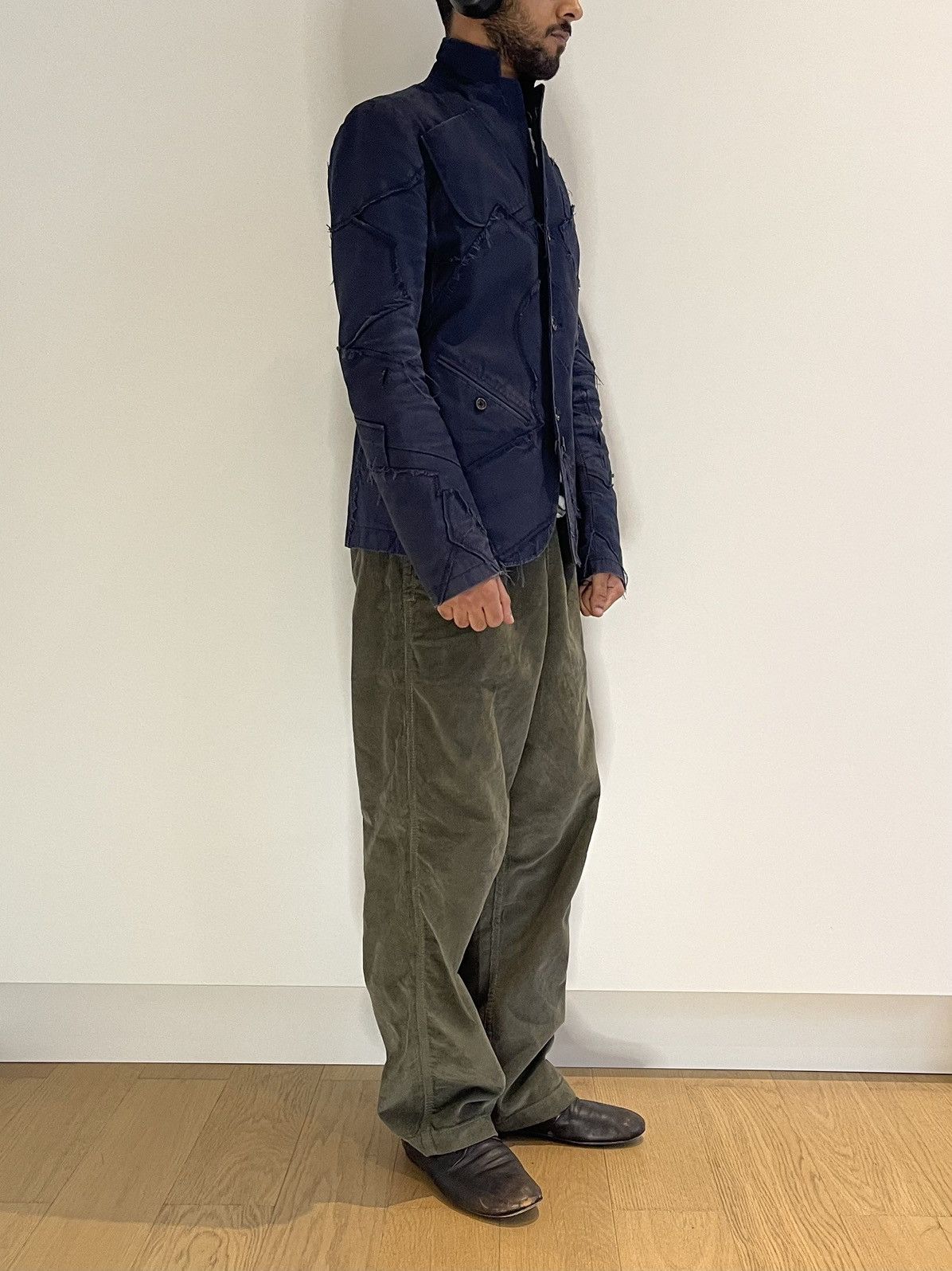 Kolor Kolor SS11 Navy Raw Edges Reconstructed Blazer Size US S / EU 44-46 / 1 - 7 Thumbnail