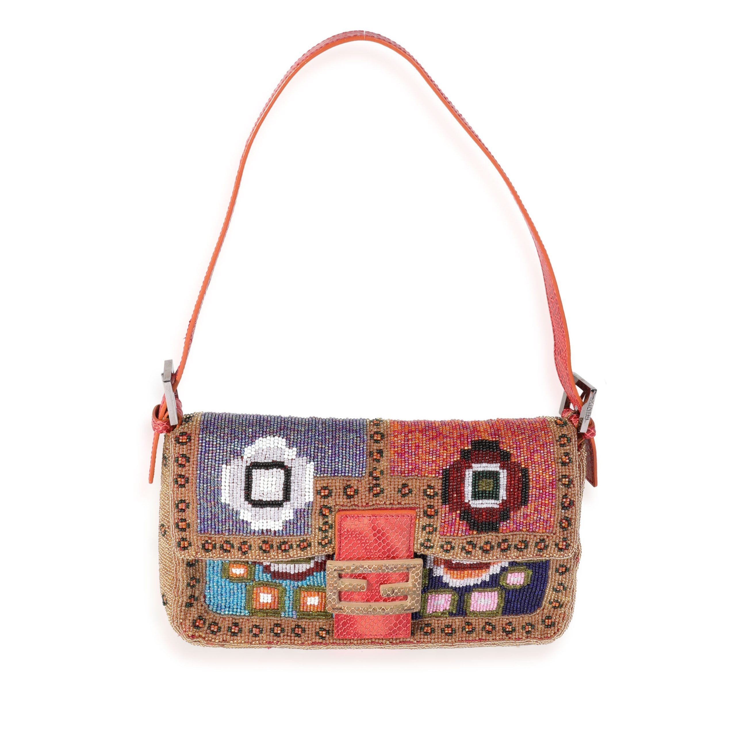 Fendi beaded baguette handbag online