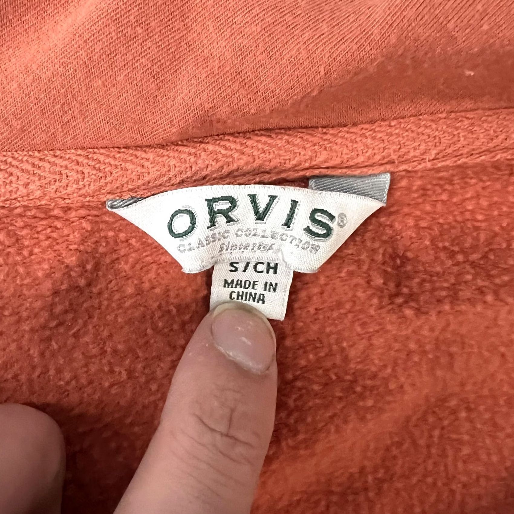 Orvis Orvis Shirt Womens Small Orange V-Neck Long Sleeve Pullover Solid Top Casual Size S / US 4 / IT 40 - 2 Thumbnail