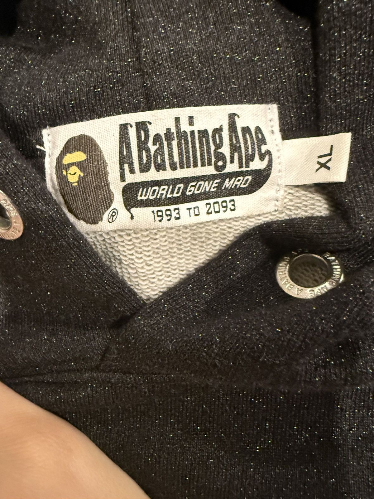 Bape Metallic Yarn Pullover Hoodie Size US XL / EU 56 / 4 - 3 Thumbnail