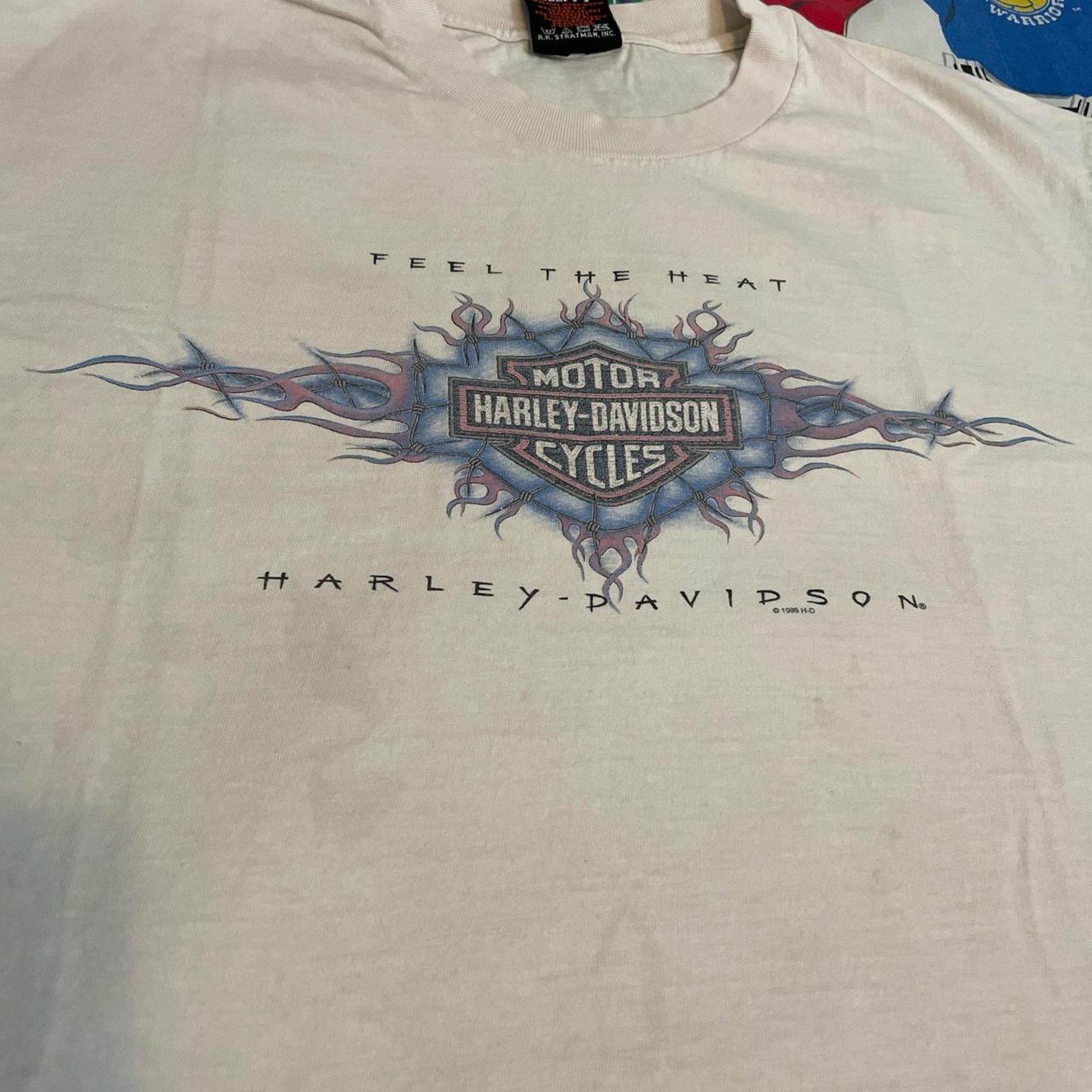 Harley Davidson × Vintage Vintage 98 Harley Davidson Motorcycle Feel The Heat Tank Top Size US L / EU 52-54 / 3 - 3 Thumbnail