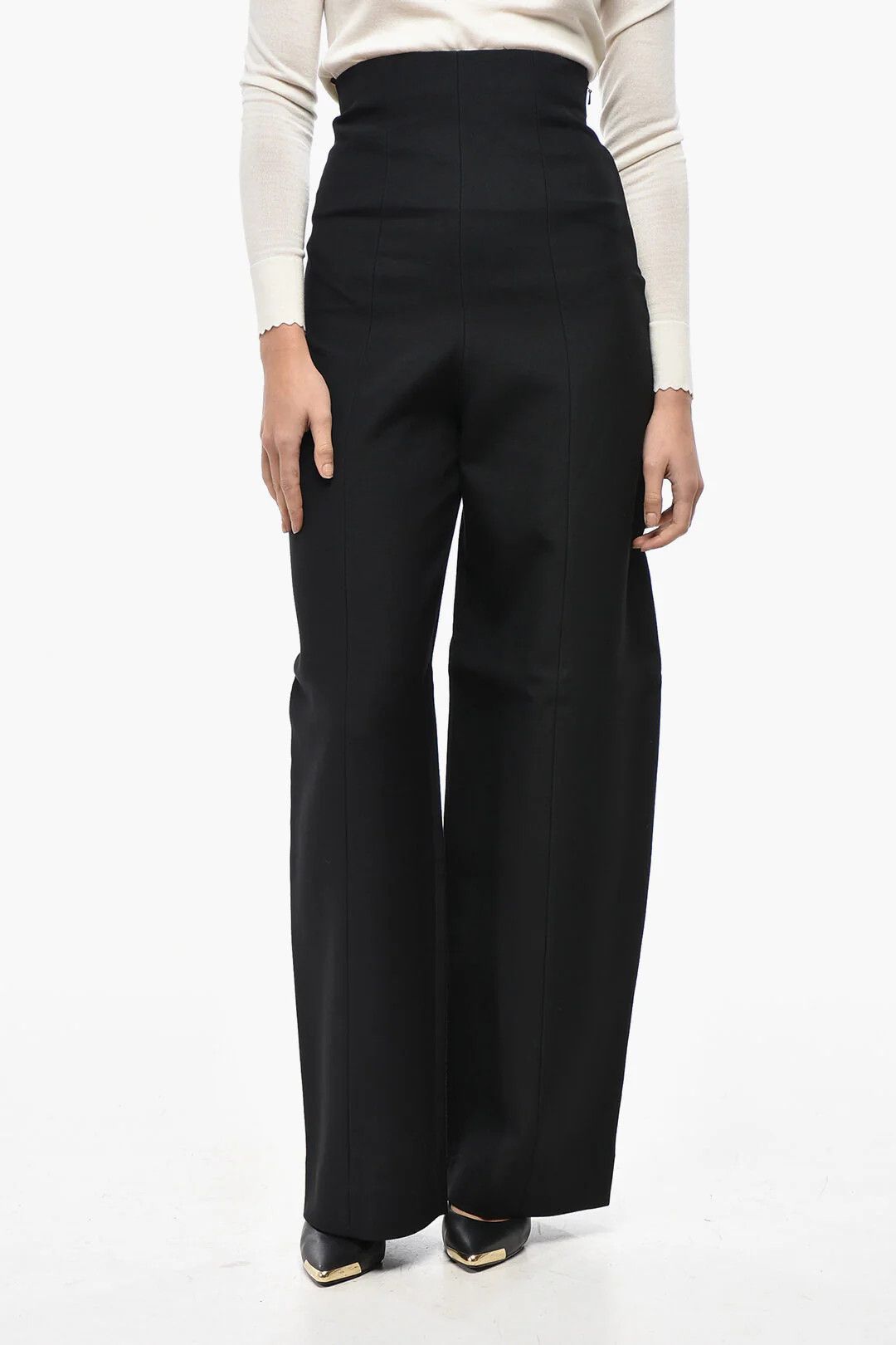KHAITE og1mm0426 Super High-Waist Pant in Black Size 27" / US 4 / IT 40 - 1 Thumbnail