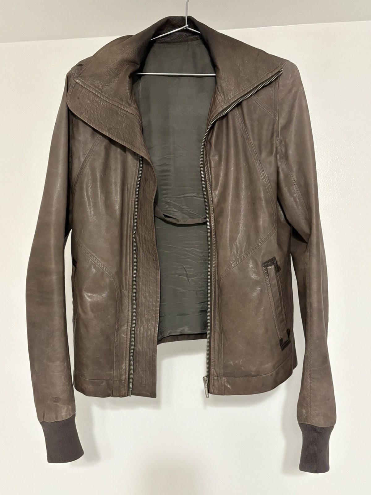 ジャケット・アウター rick owens intarsia 17ss Rick Owens 'Intarsia' Calf Leather Jacket (FW2014) – VILIS