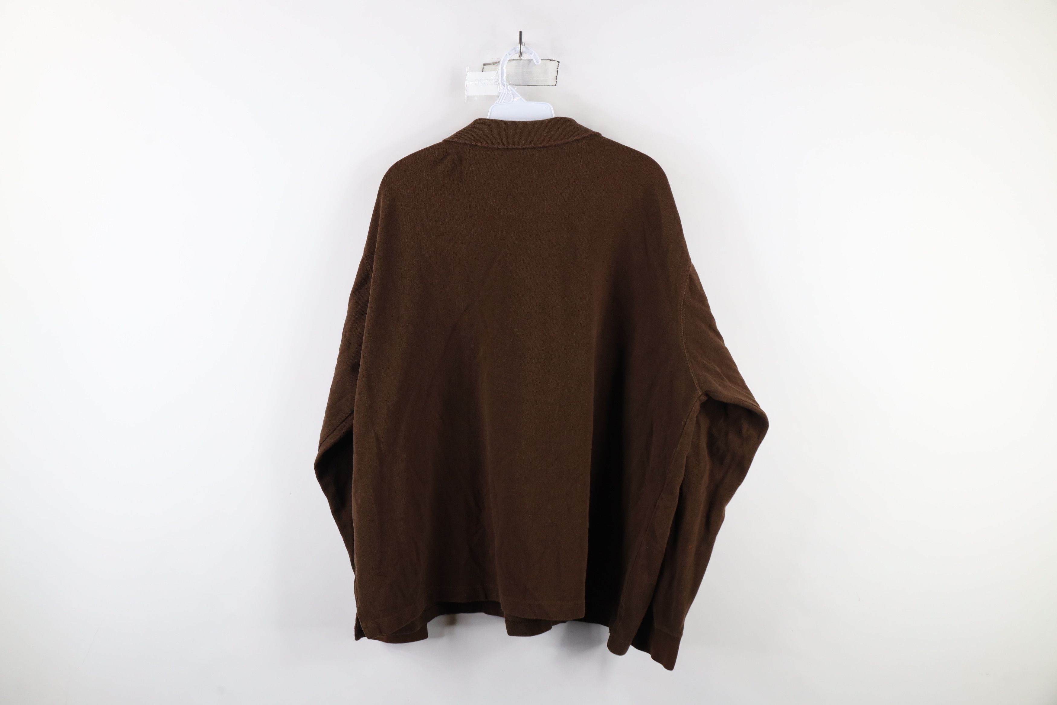Vintage Vintage 90s Streetwear Long Sleeve Rugby Polo Shirt Brown Size US XL / EU 56 / 4 - 10 Thumbnail