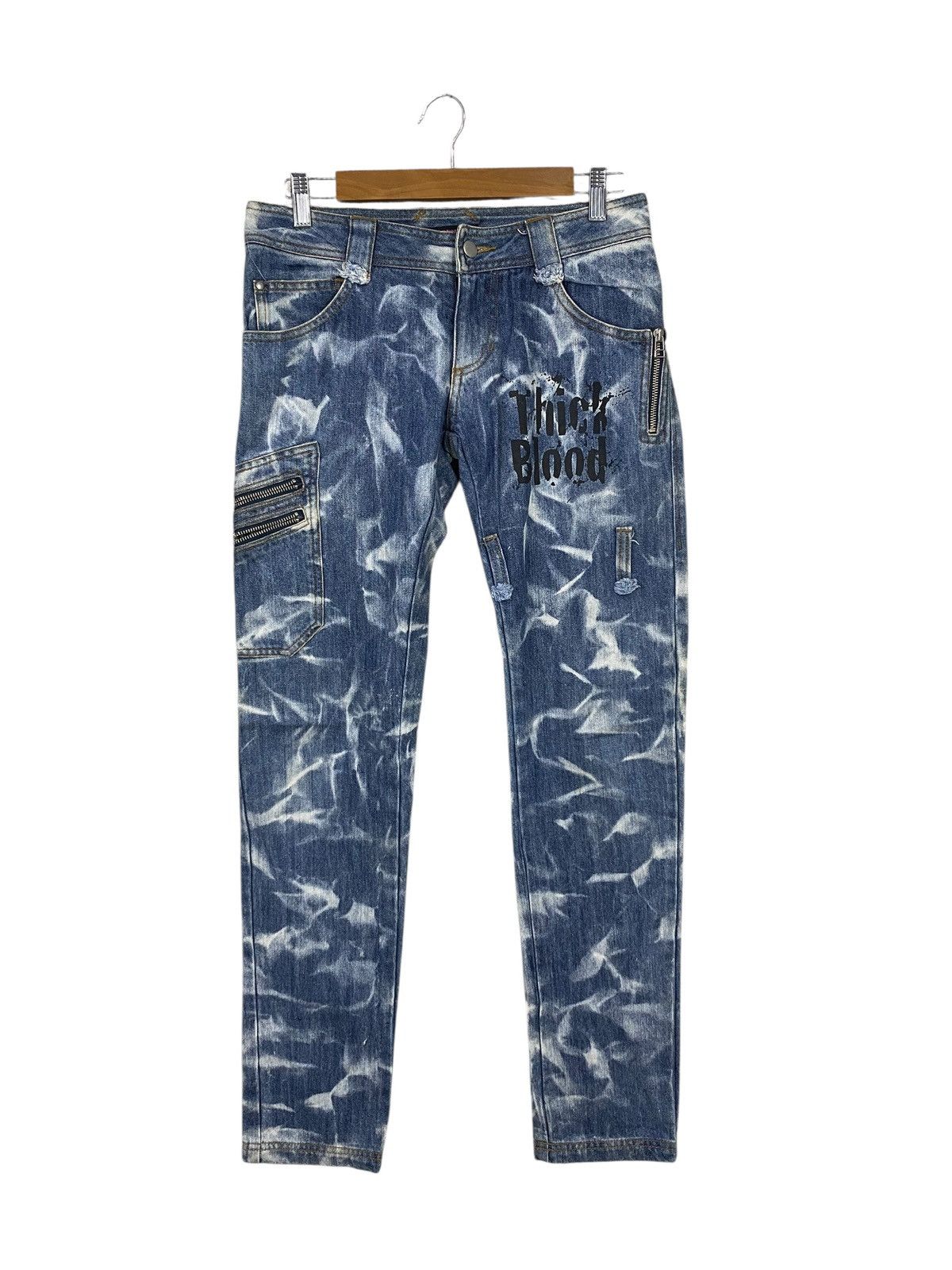 Seditionaries Algonquins punk gothic style denim acid wash Size US 30 / EU 46 - 1 Thumbnail