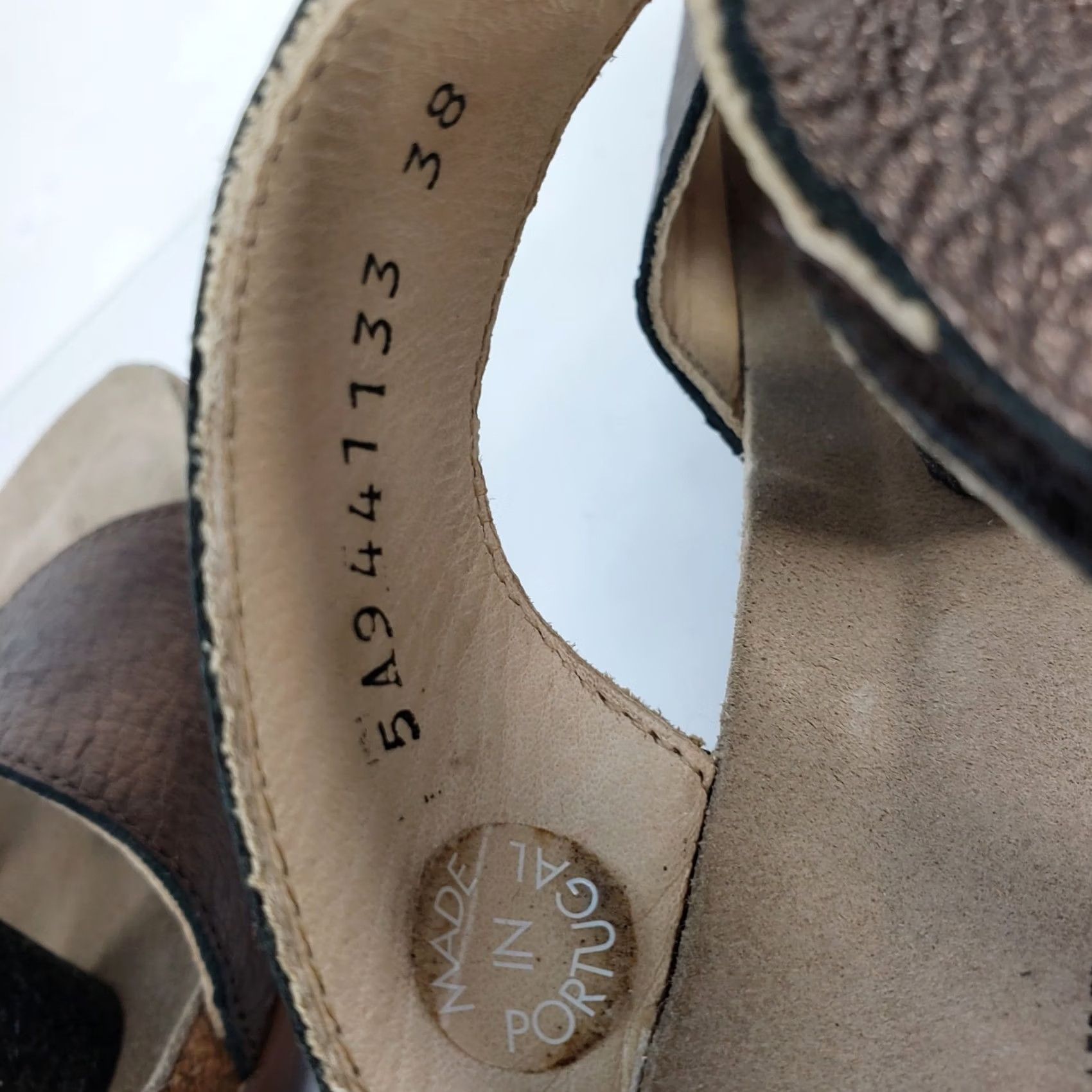 Mephisto Mephisto Sandals Strappy Jeweled Wedge Copper Women's US 7.5 EUR 38 Size US 8 / IT 38 - 7 Thumbnail