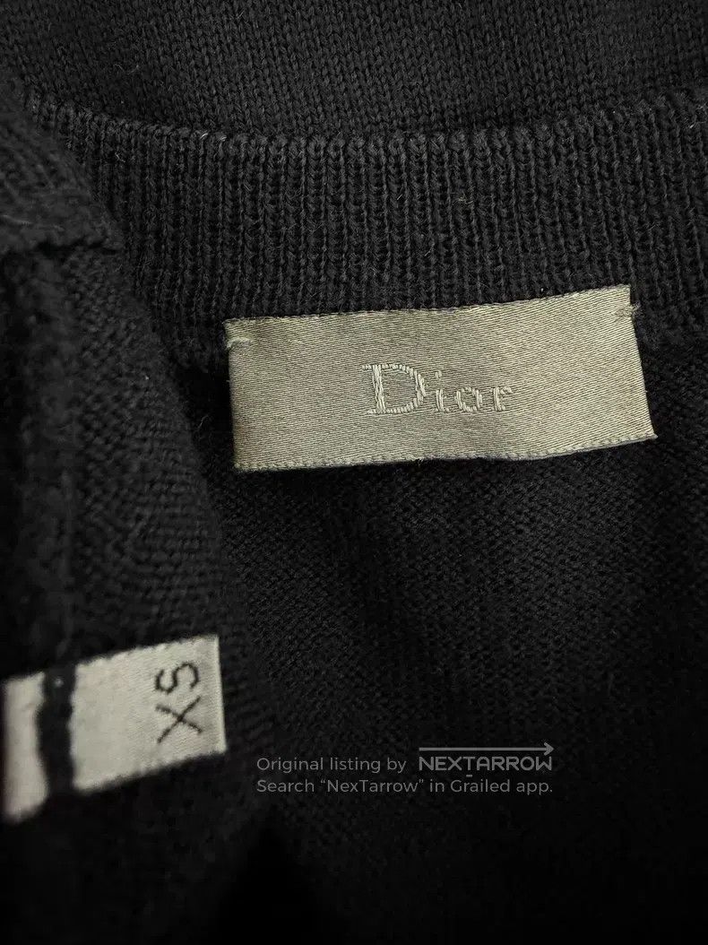 Dior Dior Black V-neck Claw Marks Wool Knit Sweater Size US XS / EU 42 / 0 - 6 Thumbnail