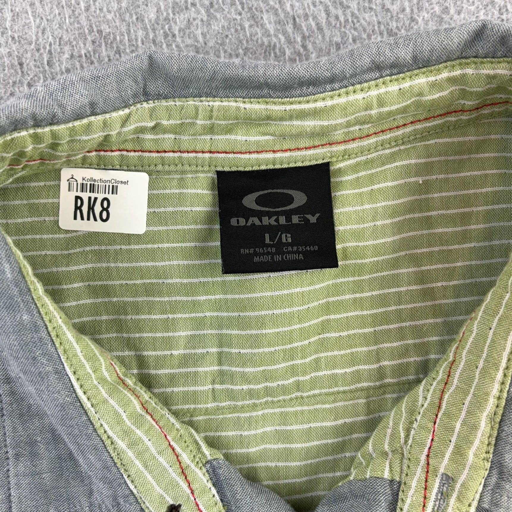 Oakley Oakley Shirt Mens L Gray Chambray Long Sleeve Button Up Contrast Pocket Size US L / EU 52-54 / 3 - 4 Thumbnail