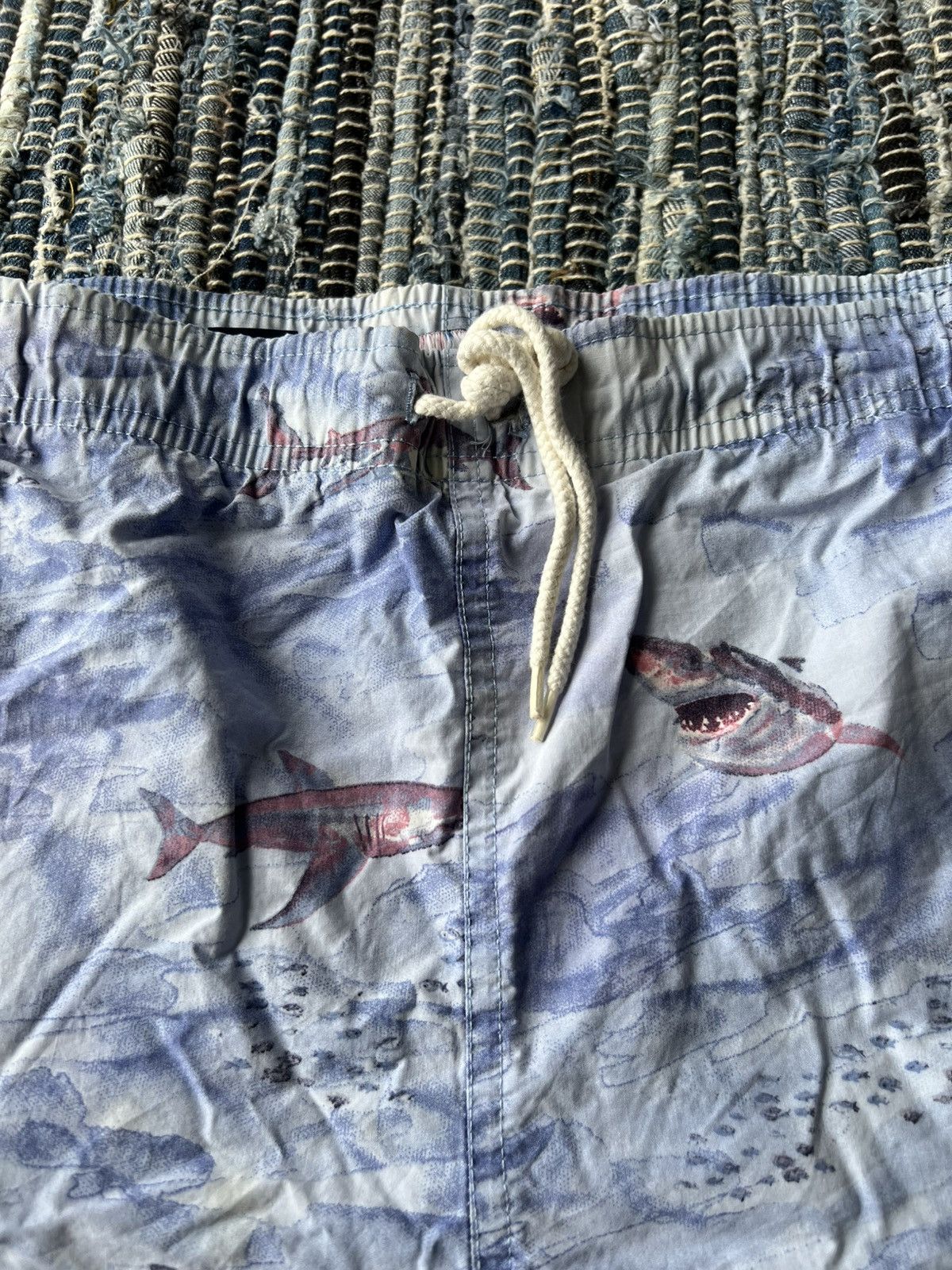 Polo Ralph Lauren × Ralph Lauren Sport Vintage Polo Sport RL Shark Printed Swim Trunks Shorts Size US 34 / EU 50 - 5 Thumbnail