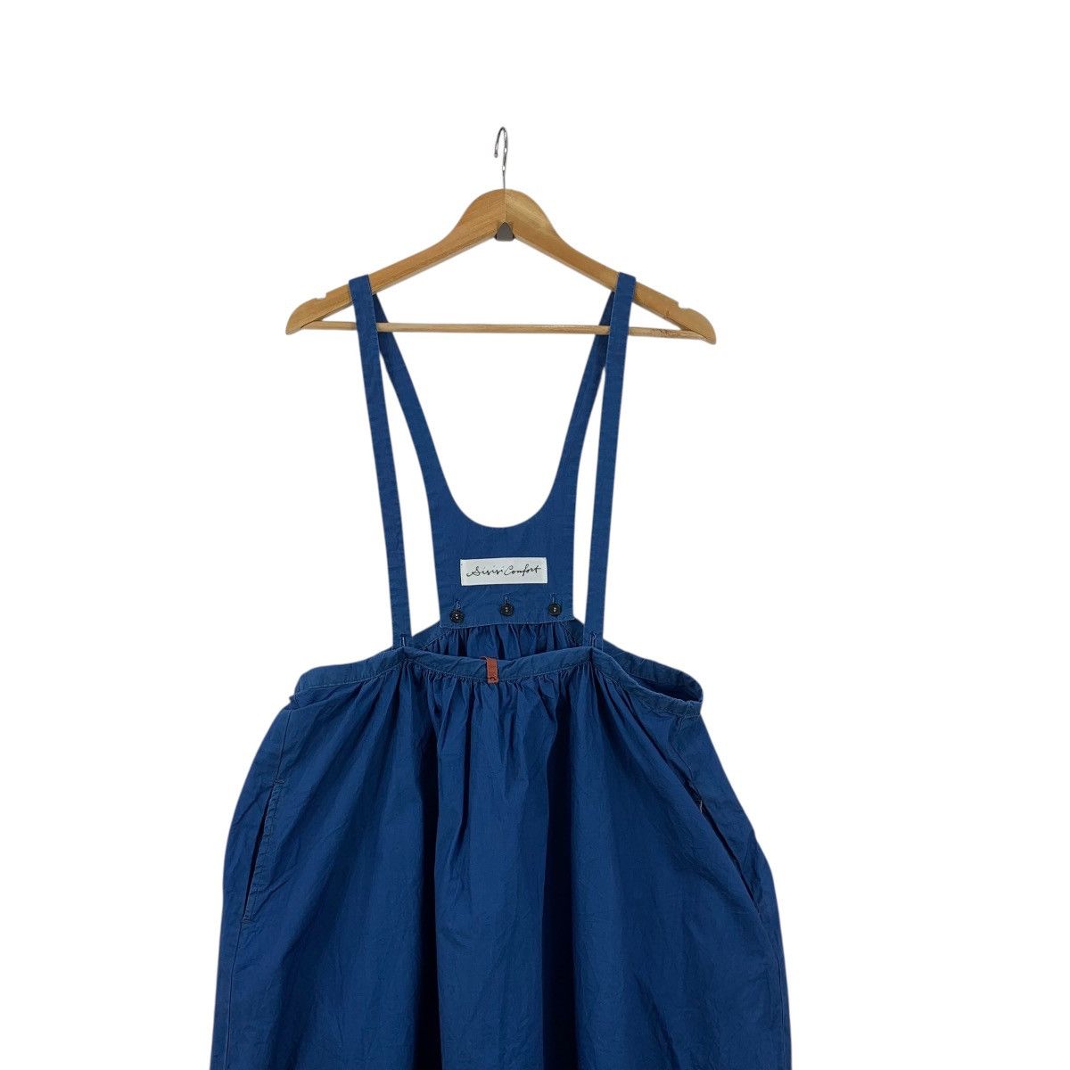 Other SISISI COMFORT SIHIRAI Osaka Pure Indigo Midi Skirt Pinafore Size 29" - 2 Thumbnail